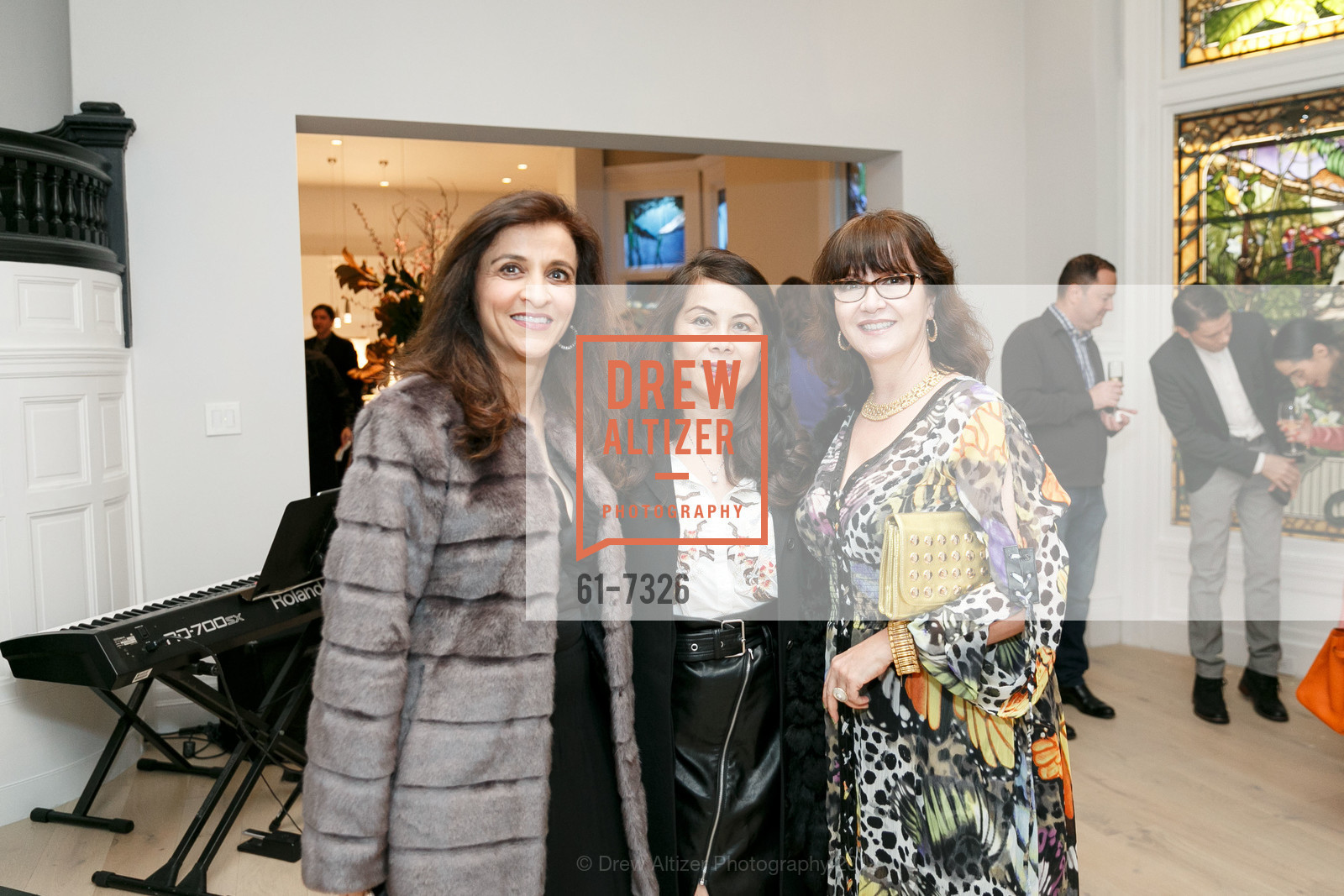 Yasmin Bahl, Sharon Seto, Claudia Juestel, 1945 Franklin - Filming for French National Television Prime Time Special, Private Res, March 8th, 2018, Photo #61-7326 Yasmin Bahl, Sharon Seto, Claudia Juestel, Photo #61-7326
