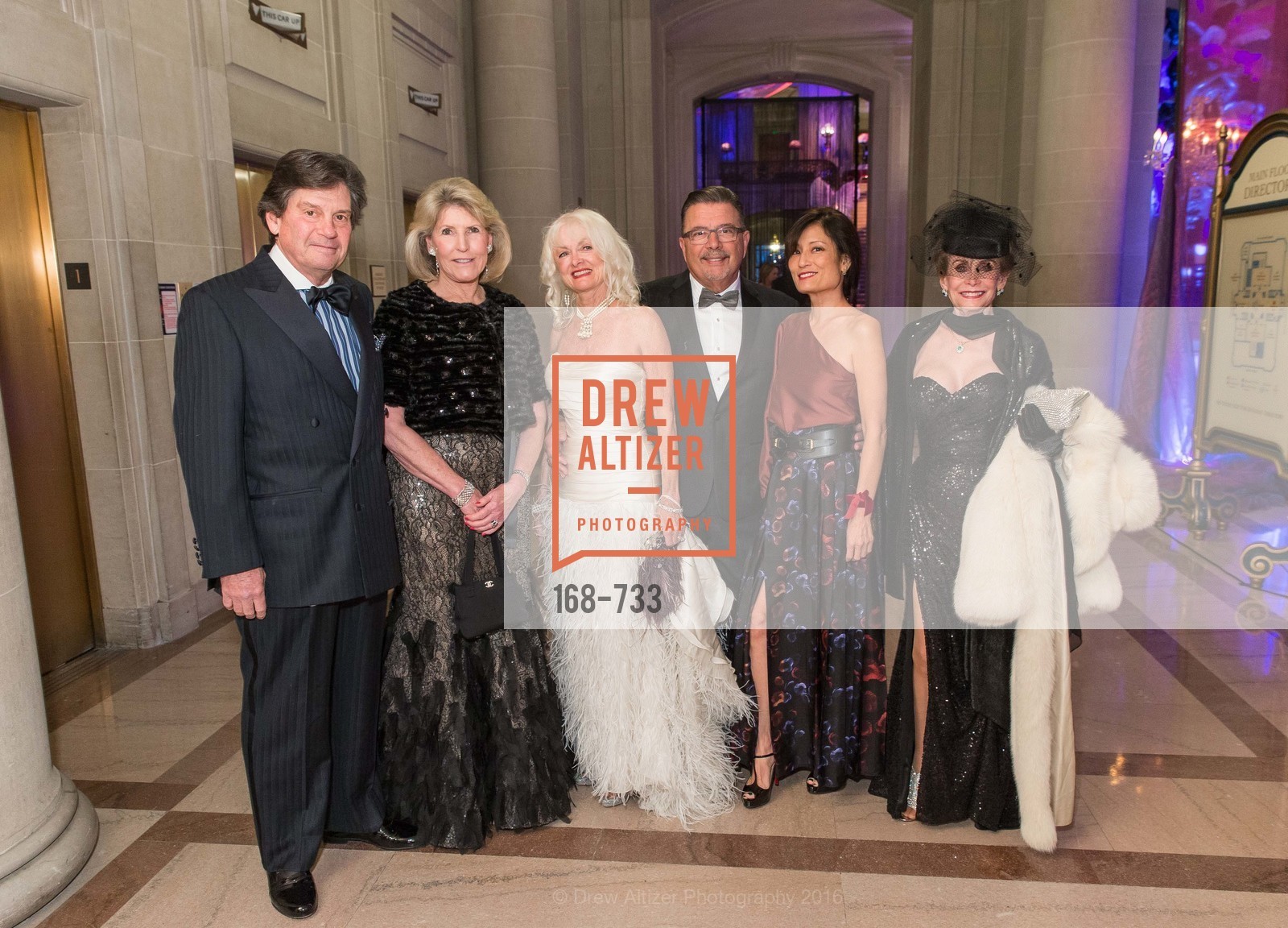 Andi Valo Espina, Frank Espina, Laurie Tsuruda, San Francisco Ballet 2016 Opening Night Gala, San Francisco City Hall. 1 Dr Carlton B Goodlett Pl, January 21st, 2016, Photo #168-733 Andi Valo Espina, Frank Espina, Laurie Tsuruda, Photo #168-733