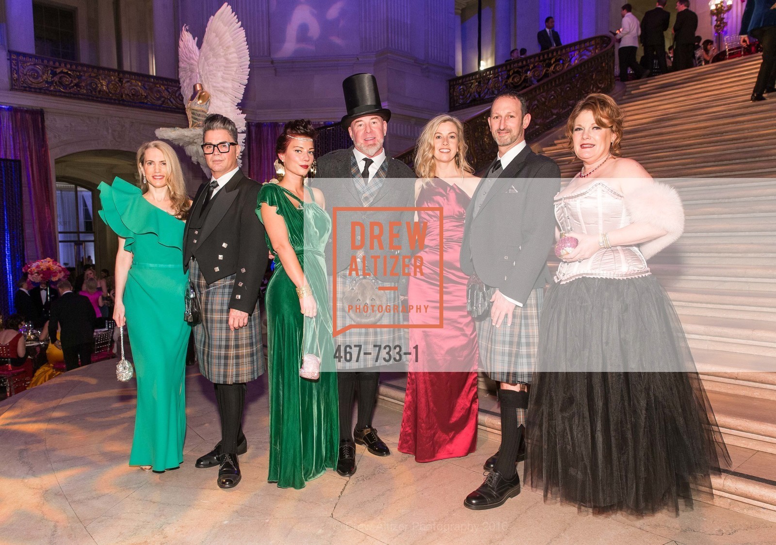 Nadine Weil, David Reposar, Camille Bently, Christopher Bently, Joyce Pederson, David Shulman, Jennifer Raiser, San Francisco Ballet 2016 Opening Night Gala, San Francisco City Hall. 1 Dr Carlton B Goodlett Pl, January 21st, 2016,Drew Altizer, Drew Altizer Photography, full-service agency, private events, San Francisco photographer, photographer california