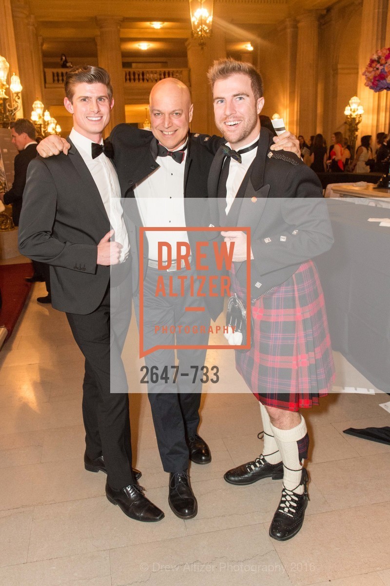Michael Roderick, Freddy Clarke, Matthew Kimball, San Francisco Ballet 2016 Opening Night Gala, San Francisco City Hall. 1 Dr Carlton B Goodlett Pl, January 21st, 2016,Drew Altizer, Drew Altizer Photography, full-service agency, private events, San Francisco photographer, photographer california