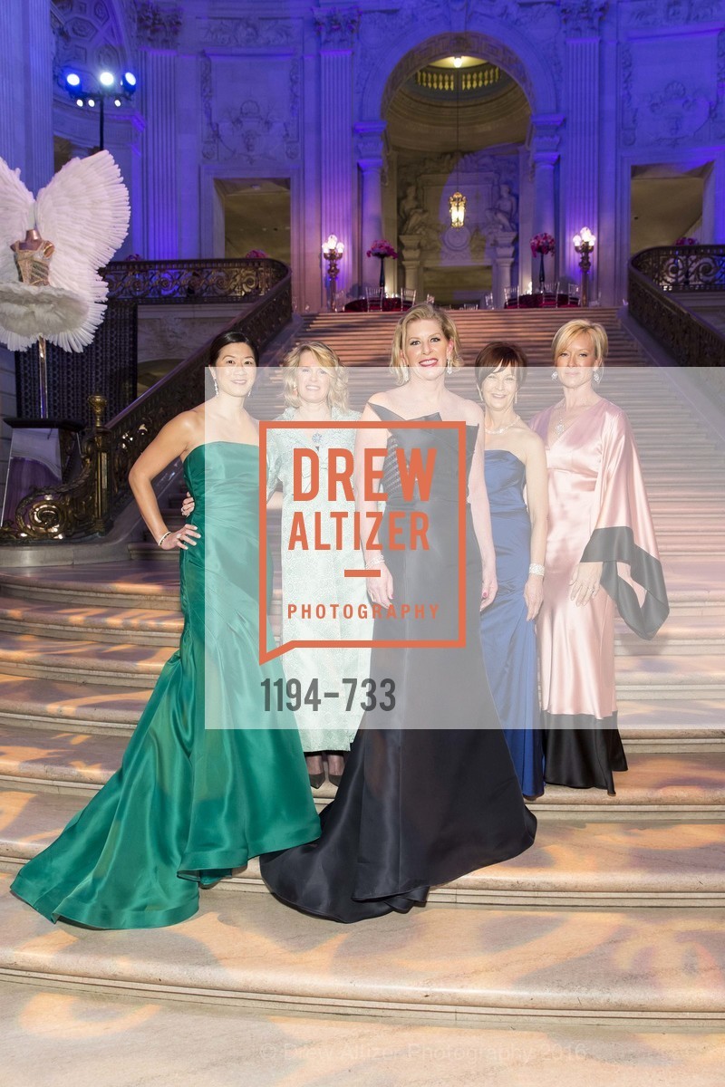 Christine Leong Connors, Marie Hurabiell, Jennifer Brandenburg, Debra Bernard, Rhonda Mahendroo, San Francisco Ballet 2016 Opening Night Gala, San Francisco City Hall. 1 Dr Carlton B Goodlett Pl, January 21st, 2016,Drew Altizer, Drew Altizer Photography, full-service agency, private events, San Francisco photographer, photographer california