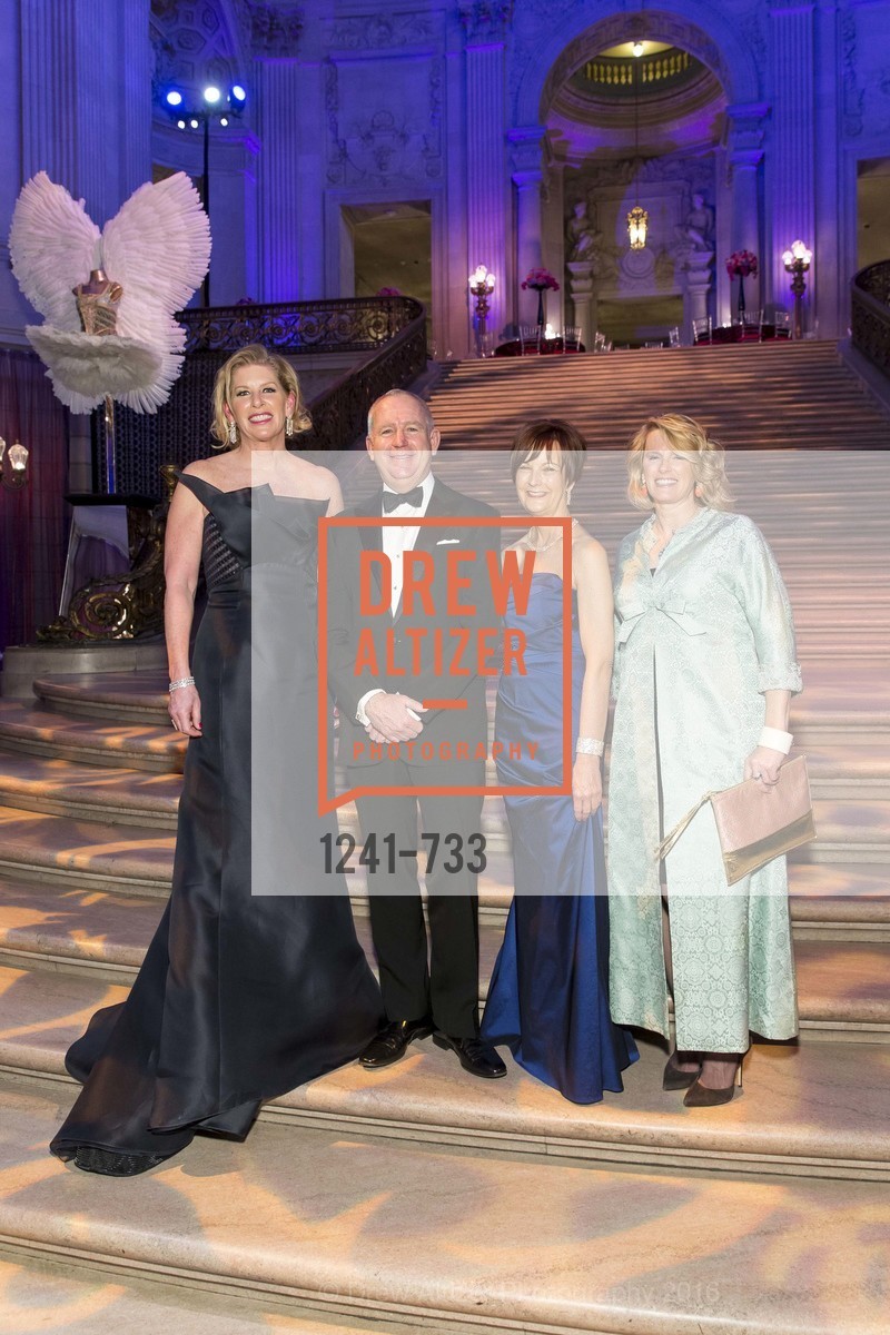 Jennifer Brandenburg, Glenn McCoy, Debra Bernard, Marie Hurabiell, San Francisco Ballet 2016 Opening Night Gala, San Francisco City Hall. 1 Dr Carlton B Goodlett Pl, January 21st, 2016,Drew Altizer, Drew Altizer Photography, full-service event agency, private events, San Francisco photographer, photographer California