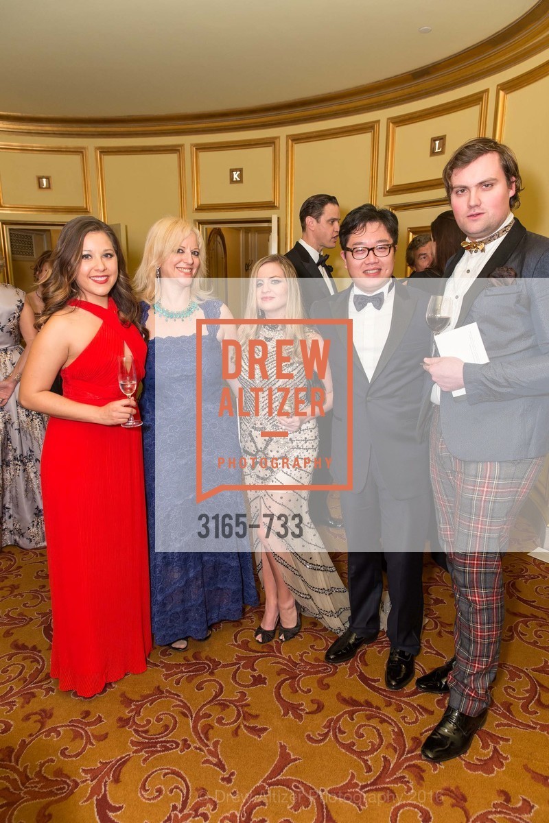Angela Romero, Anne Heit, Julie Hall, Jason Chen, Romain Colignon, San Francisco Ballet 2016 Opening Night Gala, San Francisco City Hall. 1 Dr Carlton B Goodlett Pl, January 21st, 2016, Photo #3165-733 Angela Romero, Anne Heit, Julie Hall, Jason Chen, Romain Colignon, Photo #3165-733