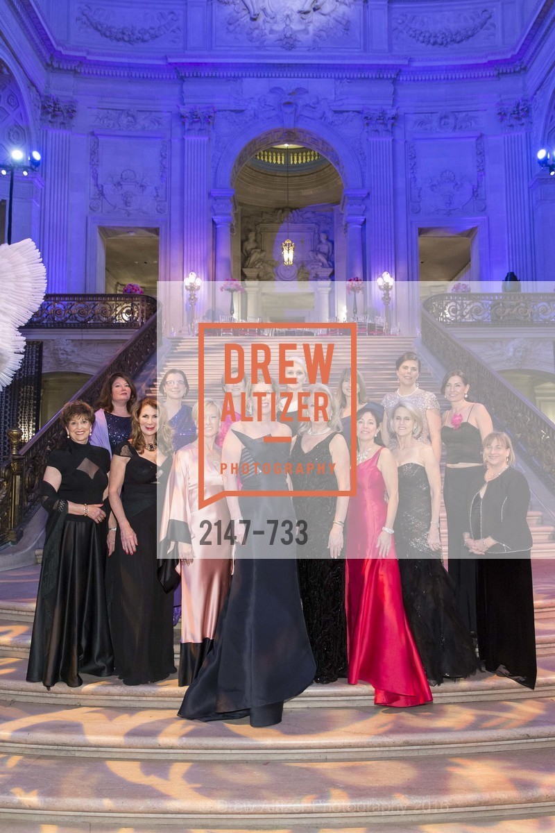 Suzanne Thornton, Catherine Bergstrom, Patricia Ferrin Loucks, Carolyn Koenig, Rhonda Mahendroo, Rene Rodman, Jennifer Brandenburg, Claire Kostic, Donna Bachle, Trecia Knapp, San Francisco Ballet 2016 Opening Night Gala, San Francisco City Hall. 1 Dr Carlton B Goodlett Pl, January 21st, 2016,Drew Altizer, Drew Altizer Photography, full-service agency, private events, San Francisco photographer, photographer california