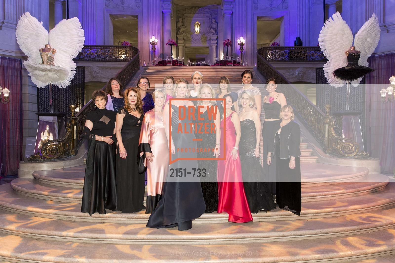 Suzanne Thornton, Catherine Bergstrom, Patricia Ferrin Loucks, Carolyn Koenig, Rhonda Mahendroo, Rene Rodman, Jennifer Brandenburg, Claire Kostic, Donna Bachle, Trecia Knapp, San Francisco Ballet 2016 Opening Night Gala, San Francisco City Hall. 1 Dr Carlton B Goodlett Pl, January 21st, 2016, Photo #2151-733 Suzanne Thornton, Catherine Bergstrom, Patricia Ferrin Loucks, Carolyn Koenig, Rhonda Mahendroo, Rene Rodman, Jennifer Brandenburg, Claire Kostic, Donna Bachle, Trecia Knapp, Photo #2151-733