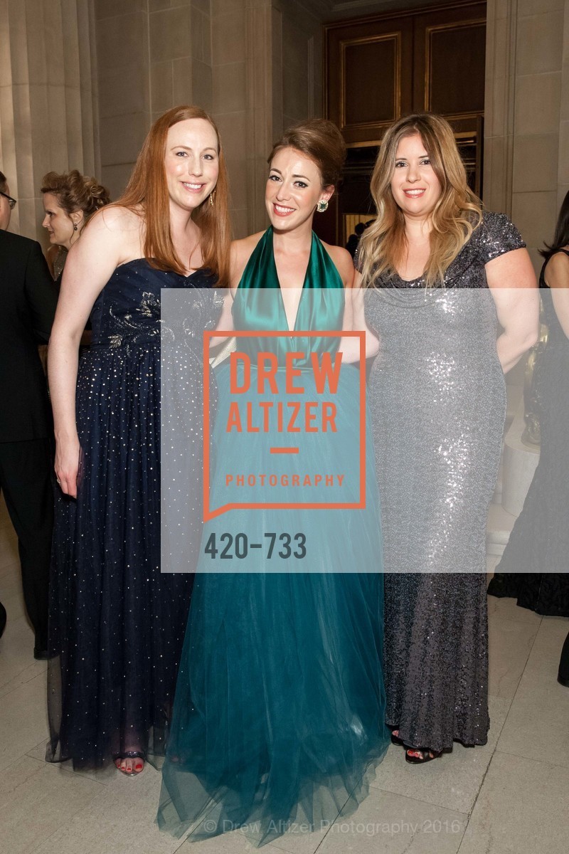Gretchen Robinson, Schuyler Hudak, Ashley de Smeth, San Francisco Ballet 2016 Opening Night Gala, San Francisco City Hall. 1 Dr Carlton B Goodlett Pl, January 21st, 2016, Photo #420-733 Gretchen Robinson, Schuyler Hudak, Ashley de Smeth, Photo #420-733