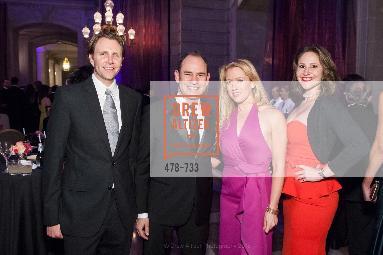 Rob Meadows, Doug Mandell, Christina Nugent, Kimmy Killmaier, San Francisco Ballet 2016 Opening Night Gala, San Francisco City Hall. 1 Dr Carlton B Goodlett Pl, January 21st, 2016,Drew Altizer, Drew Altizer Photography, full-service agency, private events, San Francisco photographer, photographer california