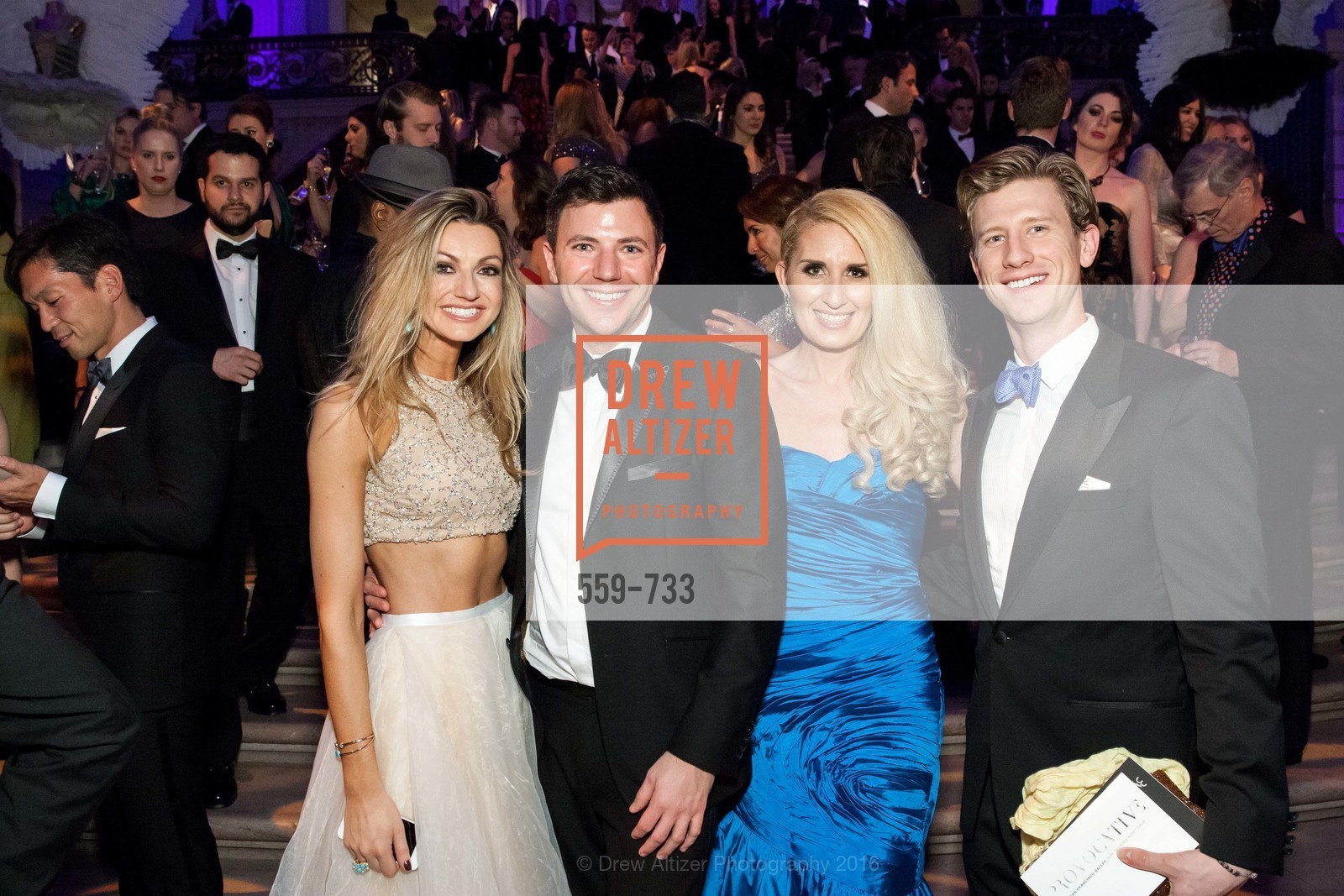 Marie Carr Hadley, Isaac Hall, Filiz Caglayan, David Carr, San Francisco Ballet 2016 Opening Night Gala, San Francisco City Hall. 1 Dr Carlton B Goodlett Pl, January 21st, 2016, Photo #559-733 Marie Carr Hadley, Isaac Hall, Filiz Caglayan, David Carr, Photo #559-733
