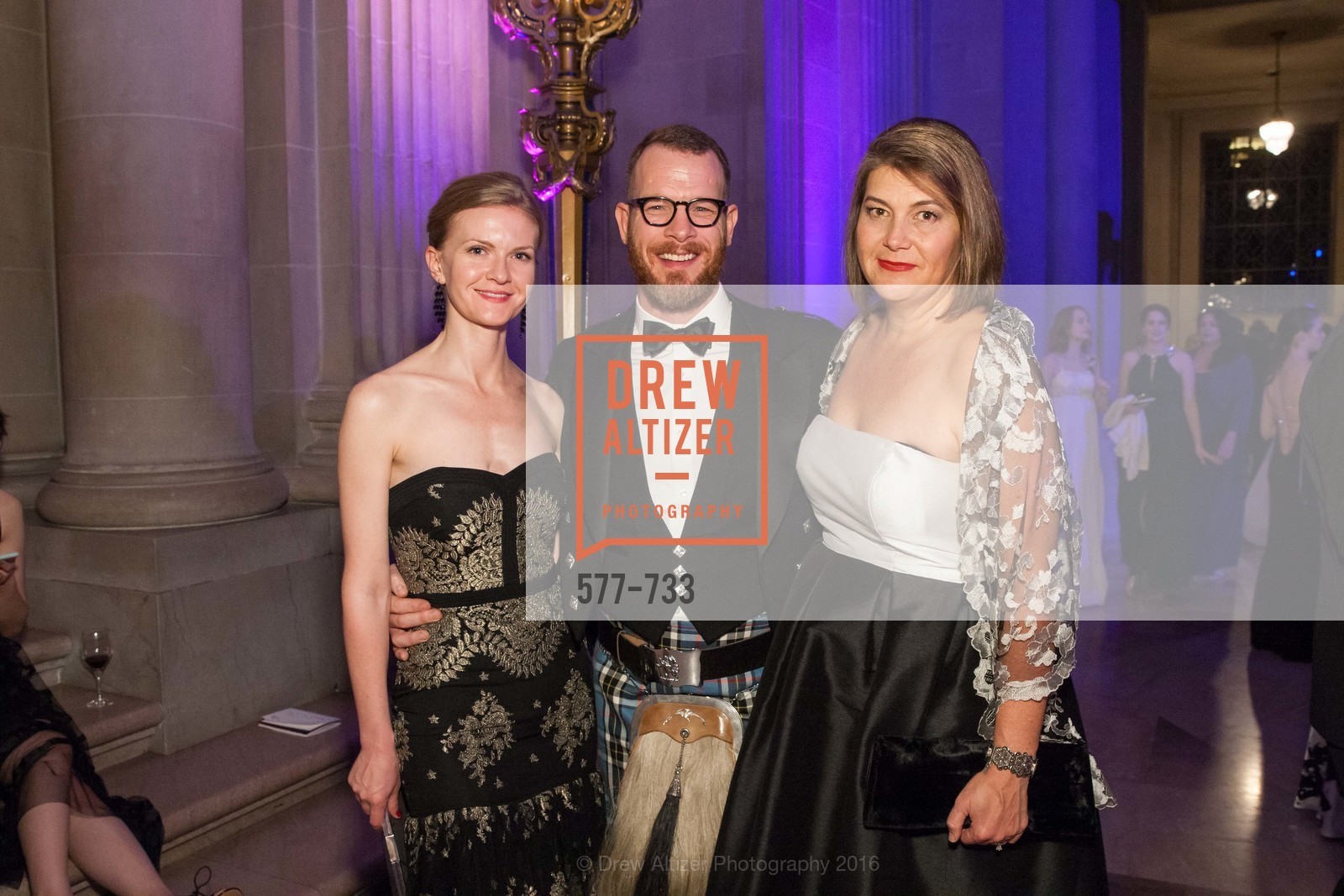 Greer Goings, Benjamin Thompson, Tina Myers, San Francisco Ballet 2016 Opening Night Gala, San Francisco City Hall. 1 Dr Carlton B Goodlett Pl, January 21st, 2016,Drew Altizer, Drew Altizer Photography, full-service agency, private events, San Francisco photographer, photographer california
