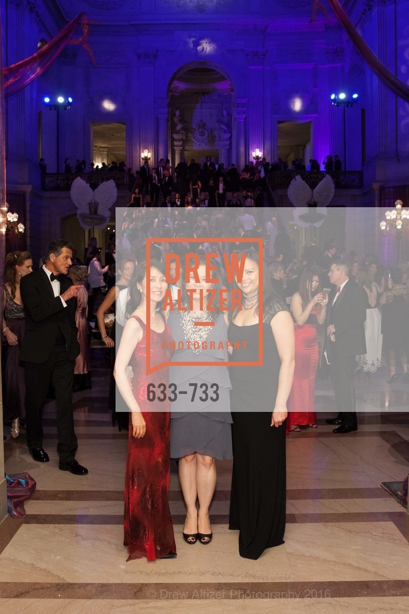 Reiko Muranaga, Esther Del Rosario, Christina Arguelles, San Francisco Ballet 2016 Opening Night Gala, San Francisco City Hall. 1 Dr Carlton B Goodlett Pl, January 21st, 2016, Photo #633-733 Reiko Muranaga, Esther Del Rosario, Christina Arguelles, Photo #633-733