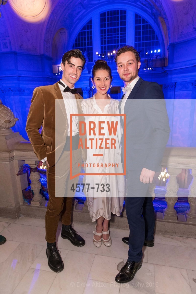 Joseph Walsh, Lauren Strongin, Liam Scarlett, San Francisco Ballet 2016 Opening Night Gala, San Francisco City Hall. 1 Dr Carlton B Goodlett Pl, January 21st, 2016,Drew Altizer, Drew Altizer Photography, full-service agency, private events, San Francisco photographer, photographer california