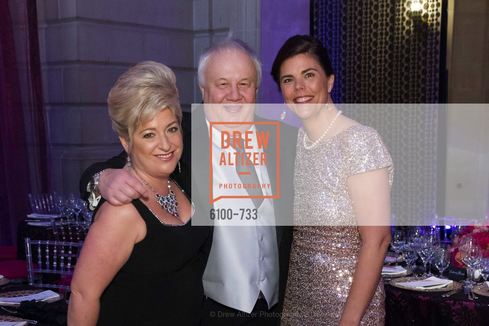 Holli Thier, Bruno Tapolsky, Trecia Knapp, San Francisco Ballet 2016 Opening Night Gala, San Francisco City Hall. 1 Dr Carlton B Goodlett Pl, January 21st, 2016, Photo #6100-733 Holli Thier, Bruno Tapolsky, Trecia Knapp, Photo #6100-733