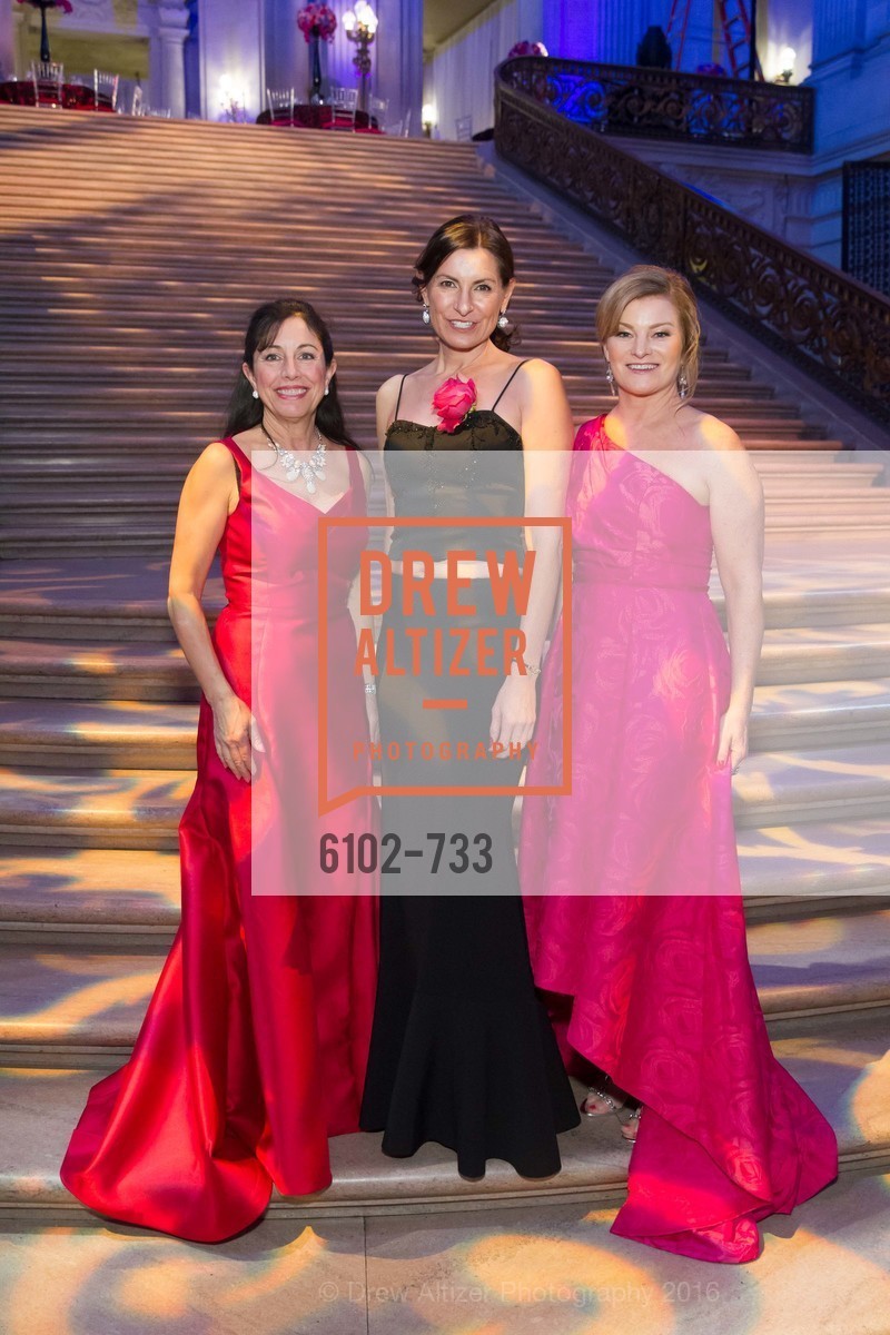 Donna Bachle, Rebecca Cooper, Rene Rodman, San Francisco Ballet 2016 Opening Night Gala, San Francisco City Hall. 1 Dr Carlton B Goodlett Pl, January 21st, 2016,Drew Altizer, Drew Altizer Photography, full-service agency, private events, San Francisco photographer, photographer california
