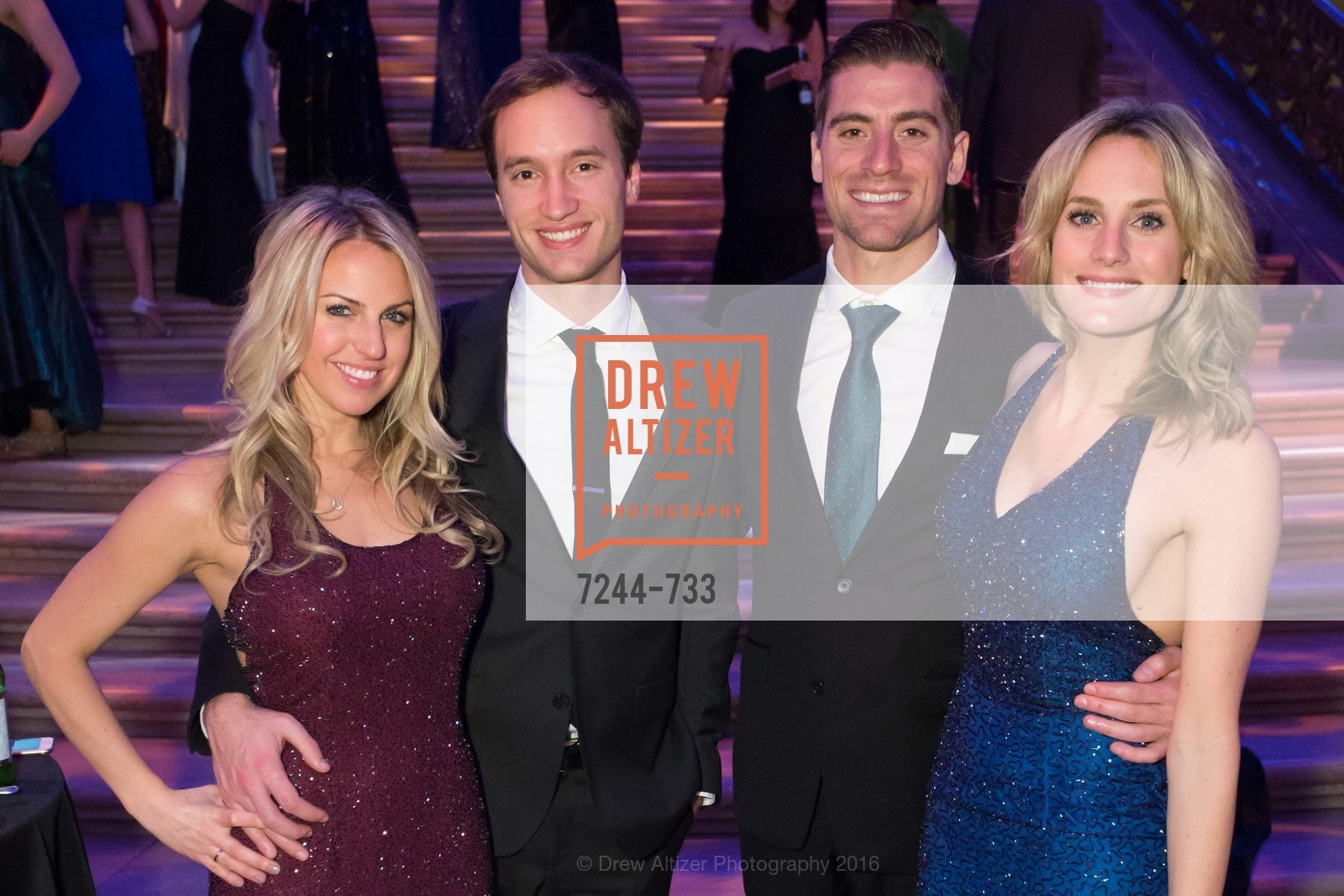 Claire Scolatti, Mike Anderson, Ryan Mahoney, Danielle Spidell, San Francisco Ballet 2016 Opening Night Gala, San Francisco City Hall. 1 Dr Carlton B Goodlett Pl, January 21st, 2016,Drew Altizer, Drew Altizer Photography, full-service agency, private events, San Francisco photographer, photographer california