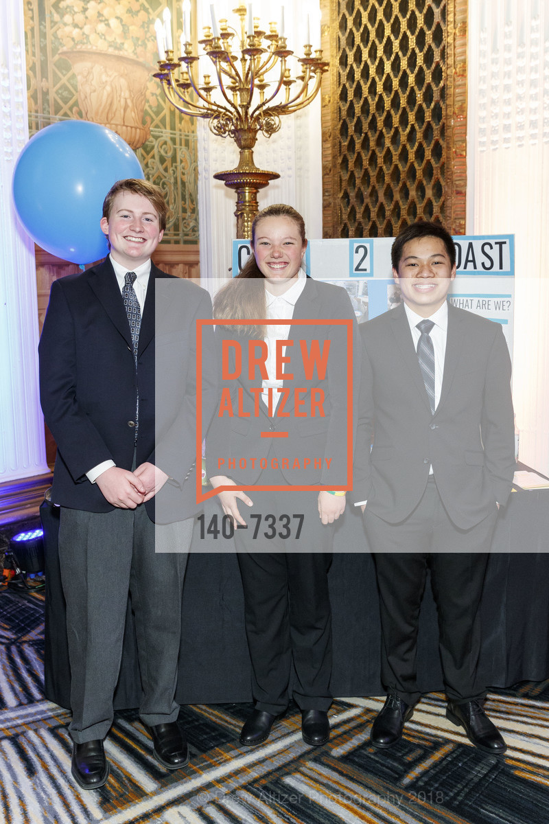 Jac Chegia, Clarissa Spevack, Evan Leong, 8th Annual BUILD Gala, Westin St. Francis. 335 Powell Street, March 10th, 2018, Photo #140-7337 Jac Chegia, Clarissa Spevack, Evan Leong, Photo #140-7337