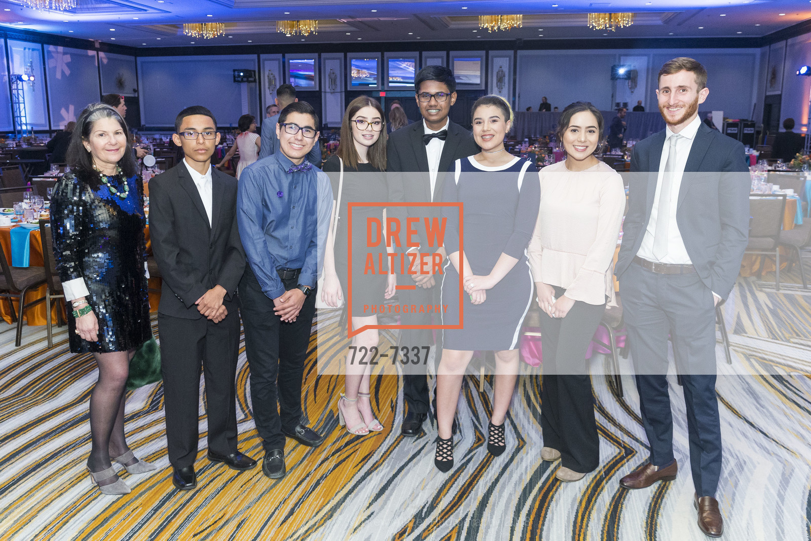 Cynthia Silverstein, Agustin Hernandez, Andres Garcia, Helen Arteaga, Sauvikesh Lal, Kayla Murray, Alejandra Gamino, Aaron Kenneth, 8th Annual BUILD Gala, Westin St. Francis. 335 Powell Street, March 10th, 2018, Photo #722-7337 Cynthia Silverstein, Agustin Hernandez, Andres Garcia, Helen Arteaga, Sauvikesh Lal, Kayla Murray, Alejandra Gamino, Aaron Kenneth, Photo #722-7337