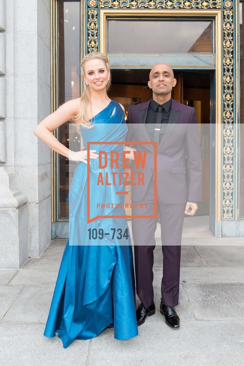 Elizabeth Sgarrella, Sunil Sharma, San Francisco Ballet 2016 ENCORE! Opening Night Gala, San Francisco City Hall. 1 Dr Carlton B Goodlett Pl, January 21st, 2016, Photo #109-734 Elizabeth Sgarrella, Sunil Sharma, Photo #109-734