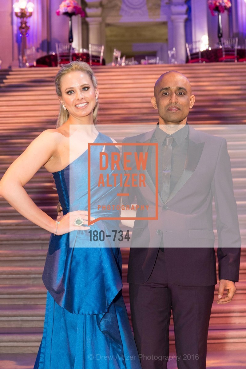 Elizabeth Sgarrella, Sunil Sharma, San Francisco Ballet 2016 ENCORE! Opening Night Gala, San Francisco City Hall. 1 Dr Carlton B Goodlett Pl, January 21st, 2016, Photo #180-734 Elizabeth Sgarrella, Sunil Sharma, Photo #180-734