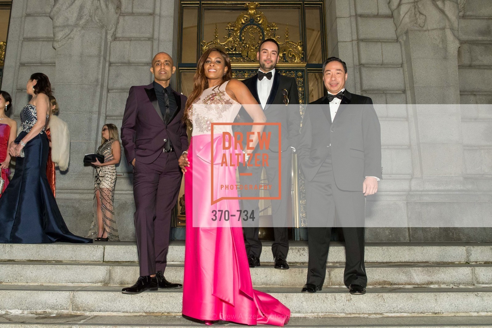 Sunil Sharma, Vanessa Jean-Baptiste, Christopher Correa, Wilson Yan, San Francisco Ballet 2016 ENCORE! Opening Night Gala, San Francisco City Hall. 1 Dr Carlton B Goodlett Pl, January 21st, 2016,Drew Altizer, Drew Altizer Photography, full-service agency, private events, San Francisco photographer, photographer california