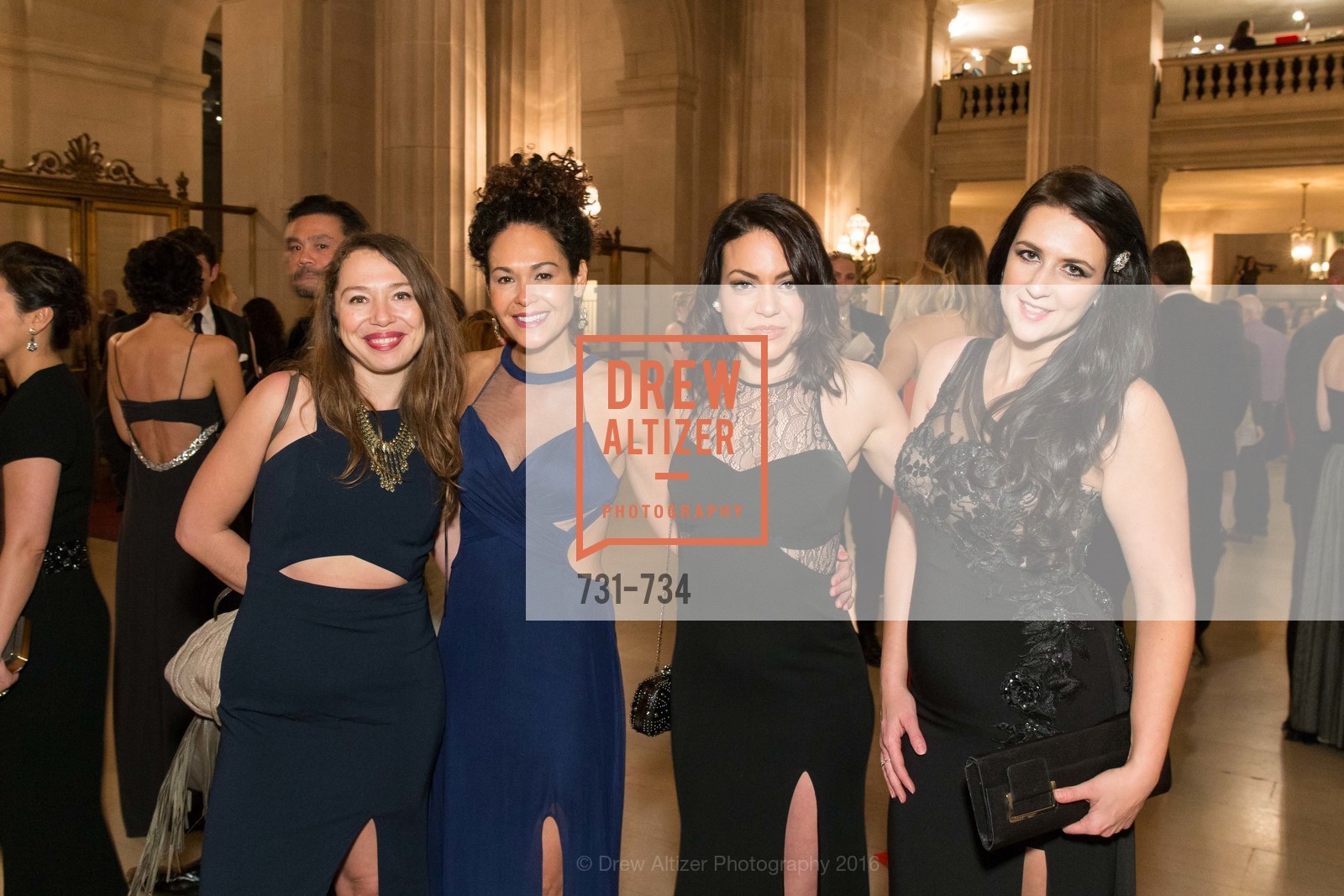 Katya Shkolnik, Cathleen Clark, Noemi Assaras, Charlene Lingham, San Francisco Ballet 2016 ENCORE! Opening Night Gala, San Francisco City Hall. 1 Dr Carlton B Goodlett Pl, January 21st, 2016,Drew Altizer, Drew Altizer Photography, full-service event agency, private events, San Francisco photographer, photographer California