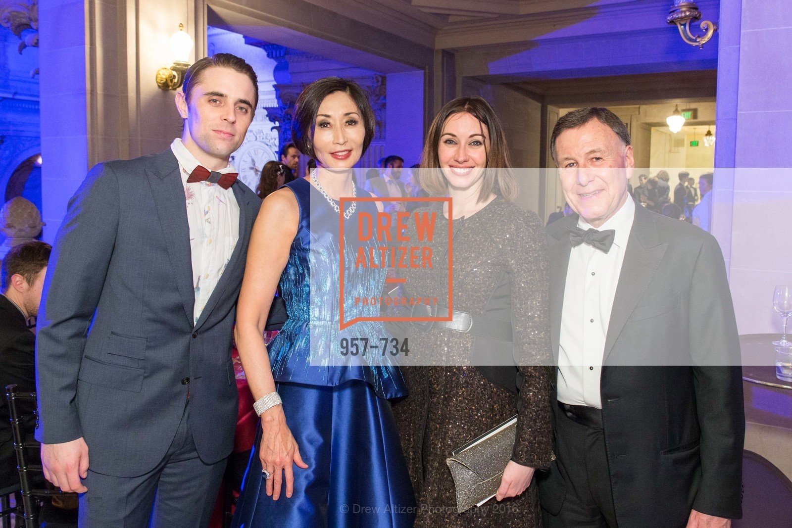 Luke Ingham, Yurie Pascarella, Danielle Rowe, Carl Pascarella, San Francisco Ballet 2016 ENCORE! Opening Night Gala, San Francisco City Hall. 1 Dr Carlton B Goodlett Pl, January 21st, 2016,Drew Altizer, Drew Altizer Photography, full-service agency, private events, San Francisco photographer, photographer california