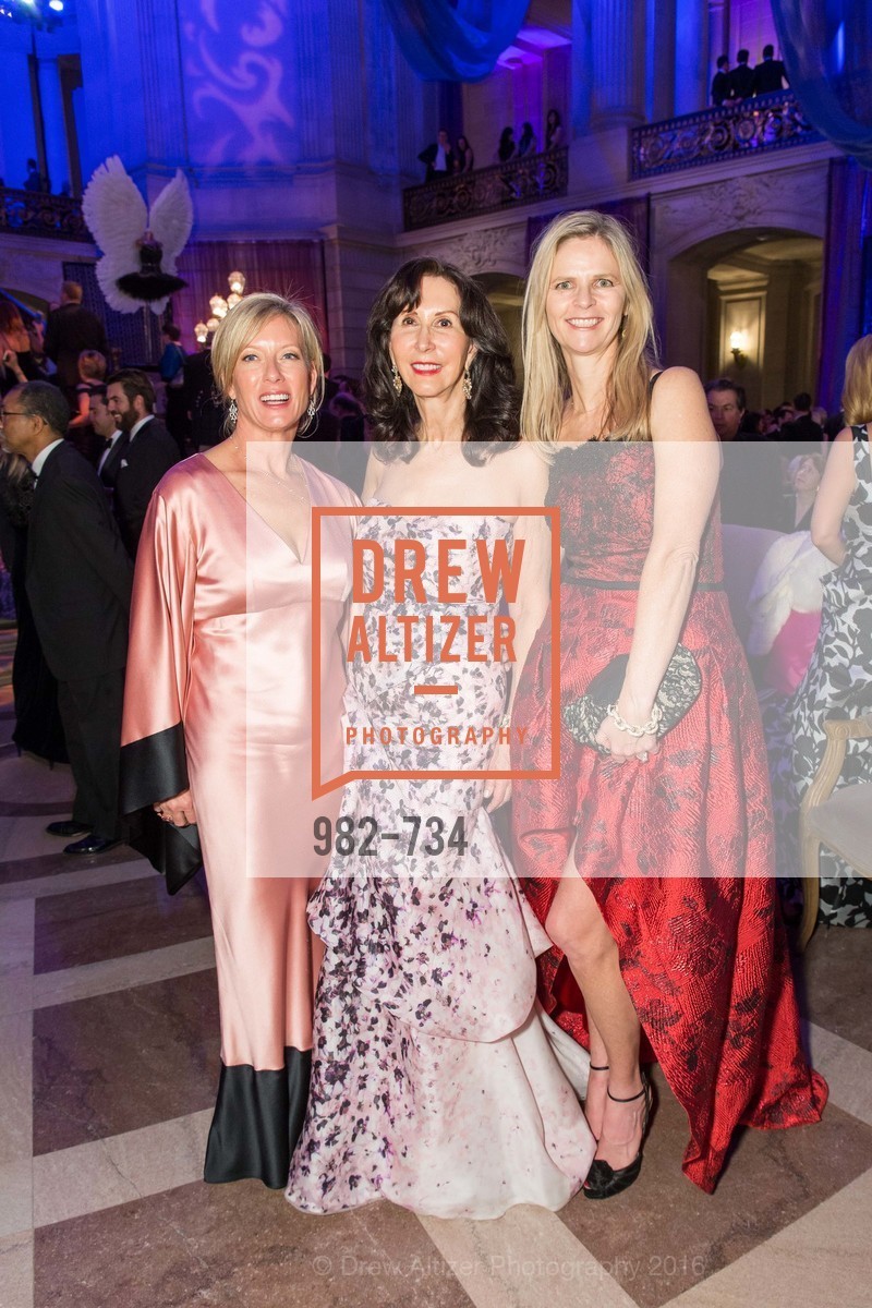 Rhonda Mahendroo, Carolyn Chandler, Lillian Withrow, San Francisco Ballet 2016 ENCORE! Opening Night Gala, San Francisco City Hall. 1 Dr Carlton B Goodlett Pl, January 21st, 2016,Drew Altizer, Drew Altizer Photography, full-service event agency, private events, San Francisco photographer, photographer California