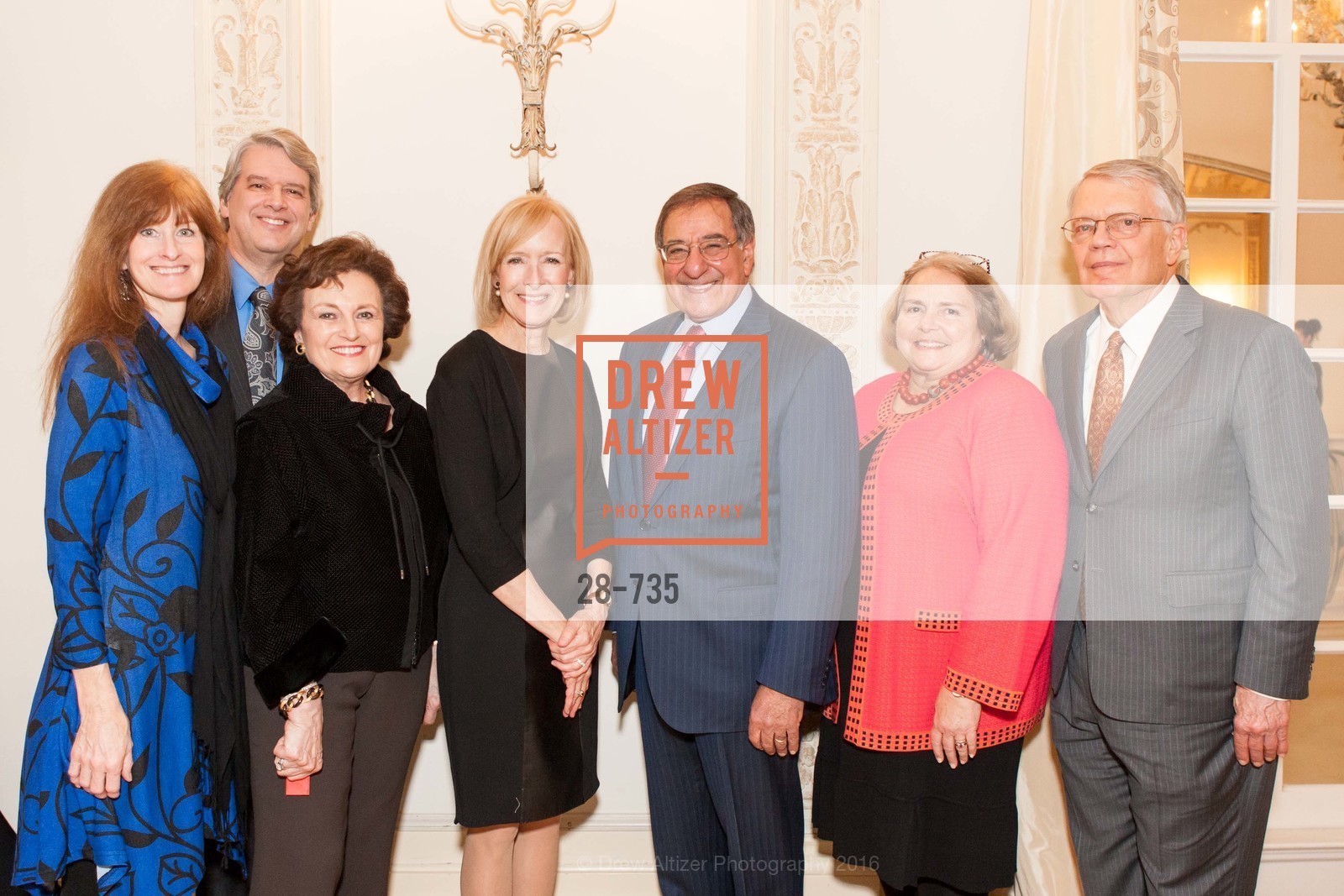 Karen Schneider, Rick Schneider, Sylvia Panetta, Judy Woodruff, Leon Panetta, Camilla Smith, George Smith, A Night with the NewsHour, Metropolitan Club. 640 Sutter Street, January 21st, 2016,Drew Altizer, Drew Altizer Photography, full-service agency, private events, San Francisco photographer, photographer california