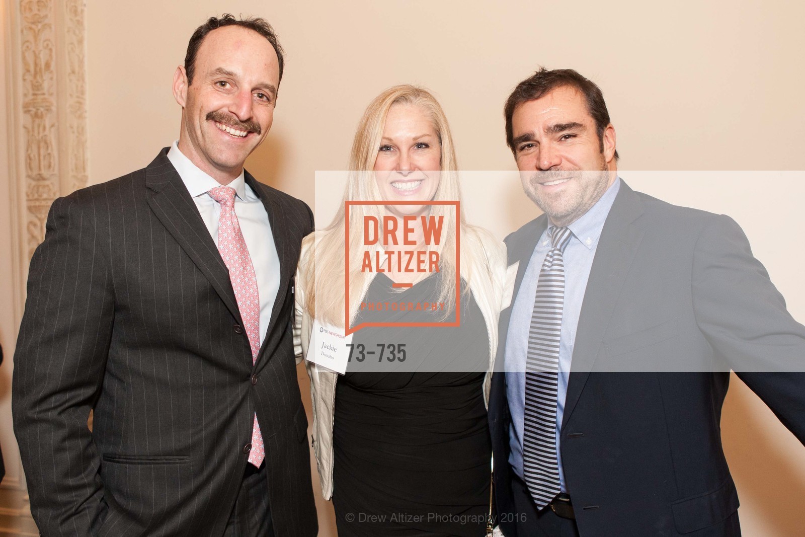 Jim Walter, Jackie Donaho, Brazos Donaho, A Night with the NewsHour, Metropolitan Club. 640 Sutter Street, January 21st, 2016, Photo #73-735 Jim Walter, Jackie Donaho, Brazos Donaho, Photo #73-735