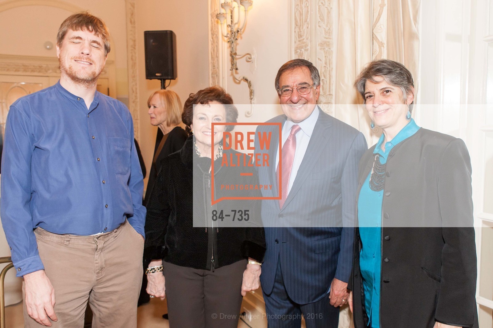 David DesJardin, Sylvia Panetta, Leon Panetta, Nancy Blachman, A Night with the NewsHour, Metropolitan Club. 640 Sutter Street, January 21st, 2016, Photo #84-735 David DesJardin, Sylvia Panetta, Leon Panetta, Nancy Blachman, Photo #84-735
