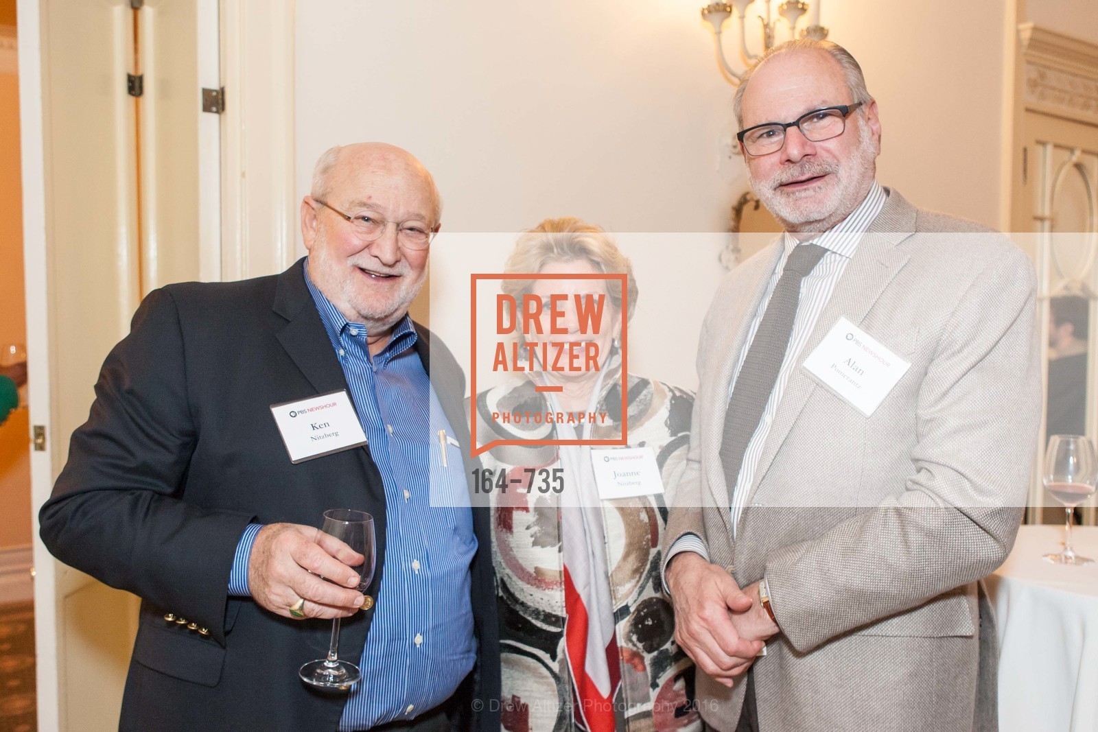 Ken Nitzberg, Joanne Nitzberg, Alan Pomerantz, A Night with the NewsHour, Metropolitan Club. 640 Sutter Street, January 21st, 2016, Photo #164-735 Ken Nitzberg, Joanne Nitzberg, Alan Pomerantz, Photo #164-735