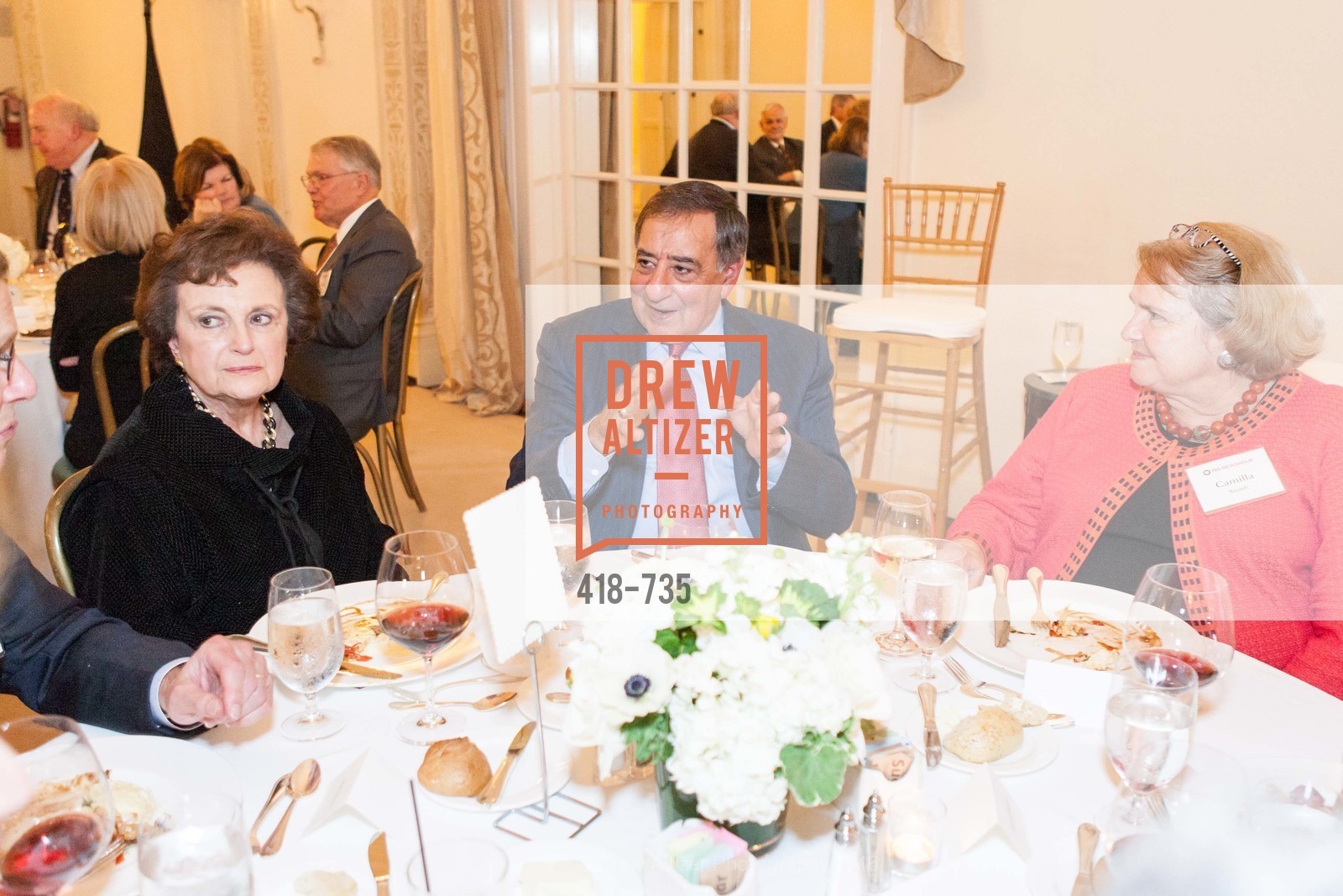 Sylvia Panetta, Leon Panetta, Camilla Smith, A Night with the NewsHour, Metropolitan Club. 640 Sutter Street, January 21st, 2016,Drew Altizer, Drew Altizer Photography, full-service agency, private events, San Francisco photographer, photographer california
