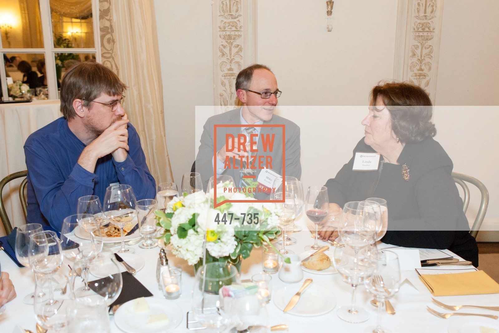 David DesJardin, Mike Rancilio, Linda Gruber, A Night with the NewsHour, Metropolitan Club. 640 Sutter Street, January 21st, 2016, Photo #447-735 David DesJardin, Mike Rancilio, Linda Gruber, Photo #447-735