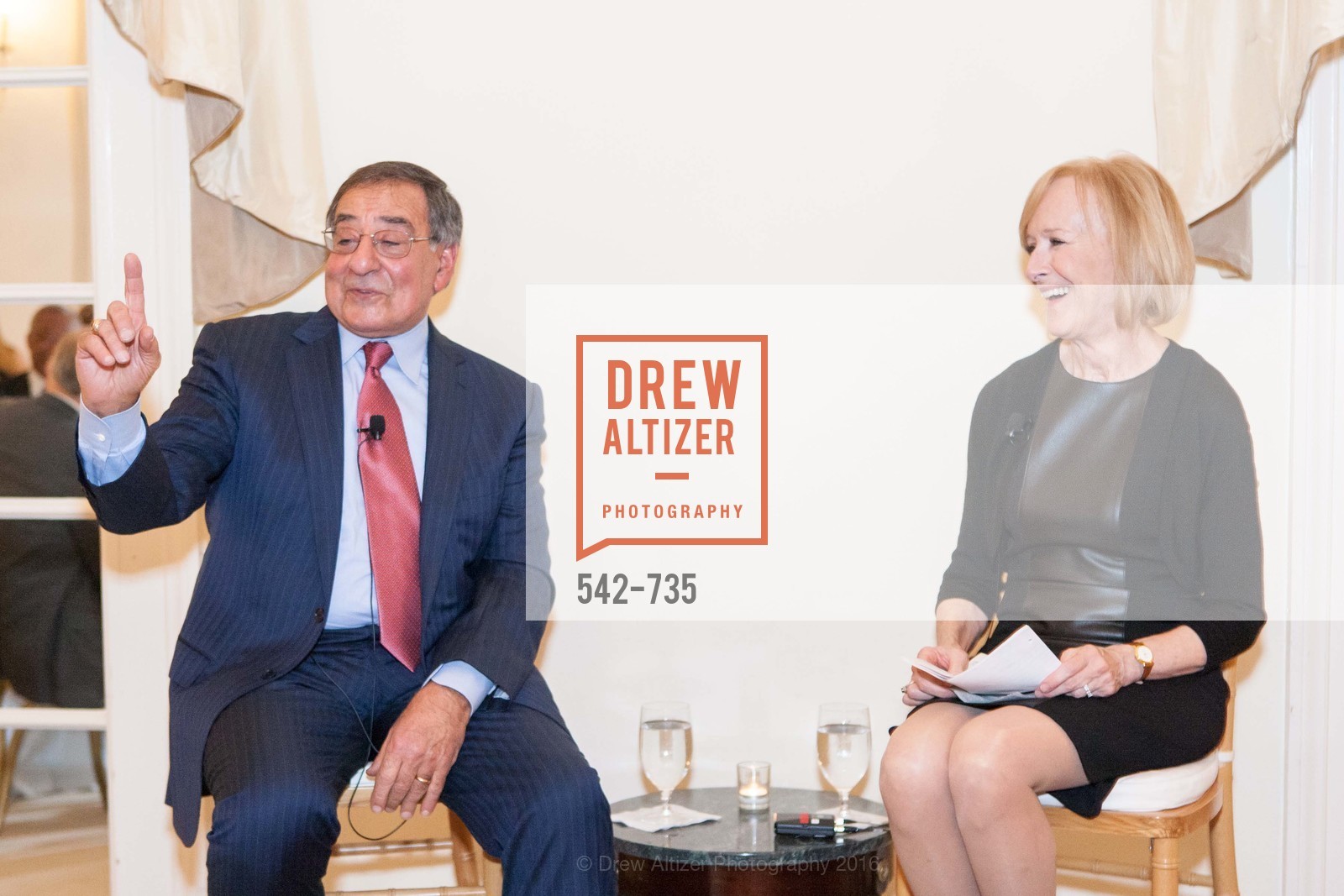 Leon Panetta, Judy Woodruff, A Night with the NewsHour, Metropolitan Club. 640 Sutter Street, January 21st, 2016,Drew Altizer, Drew Altizer Photography, full-service agency, private events, San Francisco photographer, photographer california