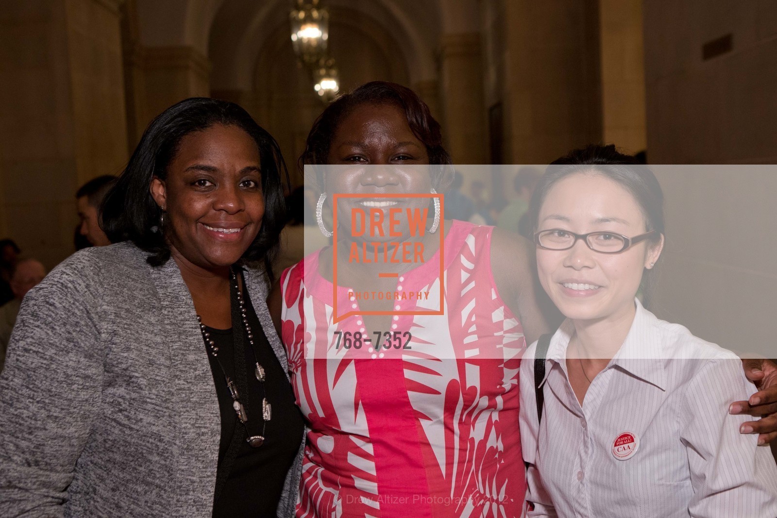 Cythenia Russell, Michelle Miles Chambers, Jessica Wan, THE SAN FRANCISCO FOUNDATION: 2012 Community Leadership Awards, San Francisco War Memorial Veterans Building, Herbst Theatre. 401 Van Ness Avenue, October 2nd, 2012, Photo #768-7352 Cythenia Russell, Michelle Miles Chambers, Jessica Wan, Photo #768-7352