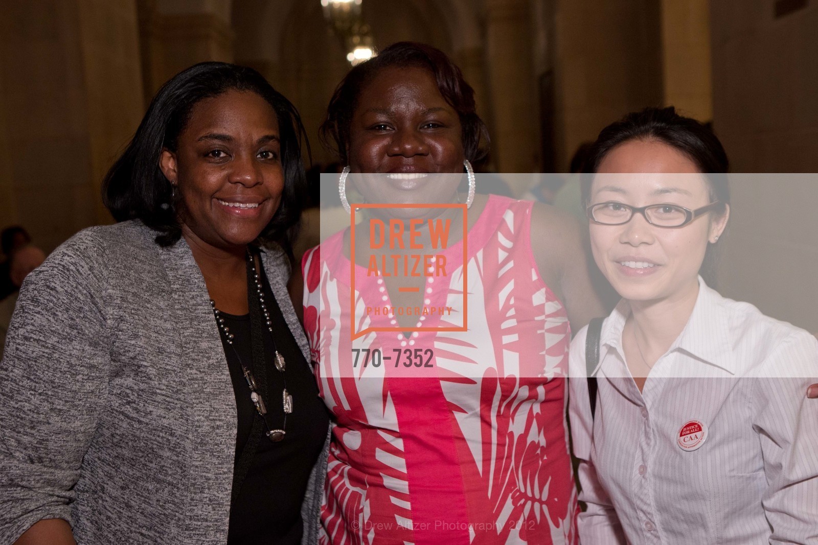 Cythenia Russell, Michelle Miles Chambers, Jessica Wan, THE SAN FRANCISCO FOUNDATION: 2012 Community Leadership Awards, San Francisco War Memorial Veterans Building, Herbst Theatre. 401 Van Ness Avenue, October 2nd, 2012, Photo #770-7352 Cythenia Russell, Michelle Miles Chambers, Jessica Wan, Photo #770-7352