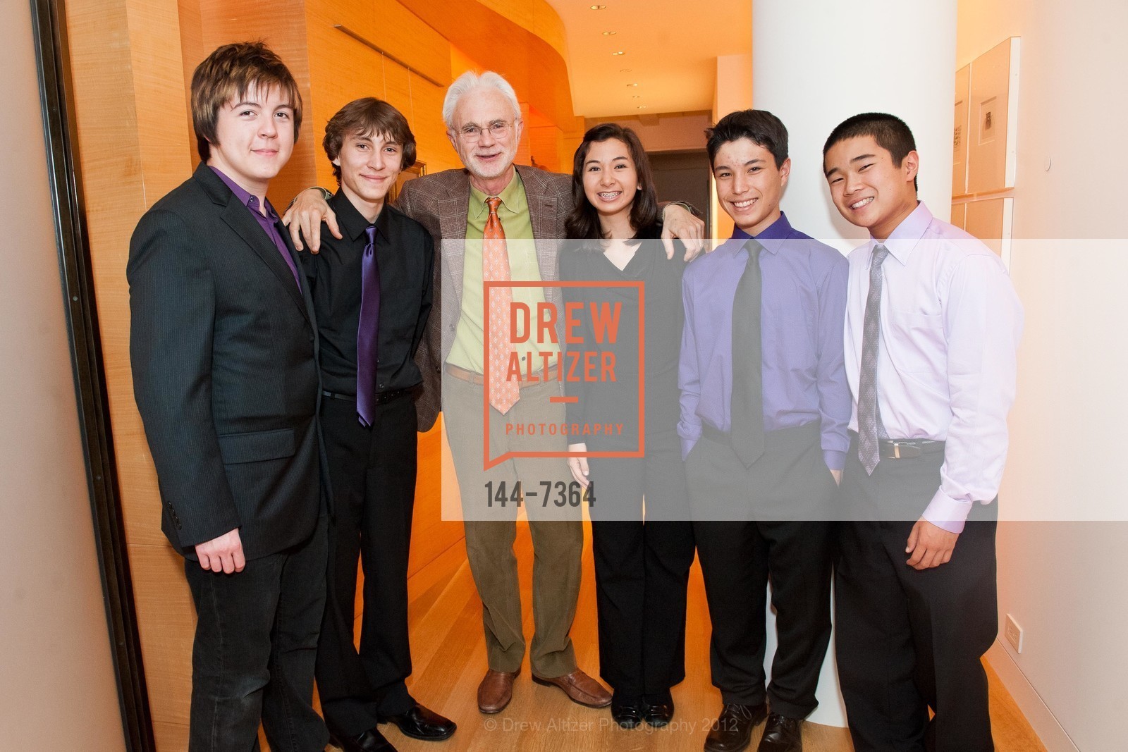 Niko Umar-Durr, Jasper Hussong, John Adams, Maya Bulos, Wesley Denison, Albert Yamamoto, CROWDEN MUSIC CENTER Benefit with Samuel Carl Adams, US, October 29th, 2012, Photo #144-7364 Niko Umar-Durr, Jasper Hussong, John Adams, Maya Bulos, Wesley Denison, Albert Yamamoto, Photo #144-7364