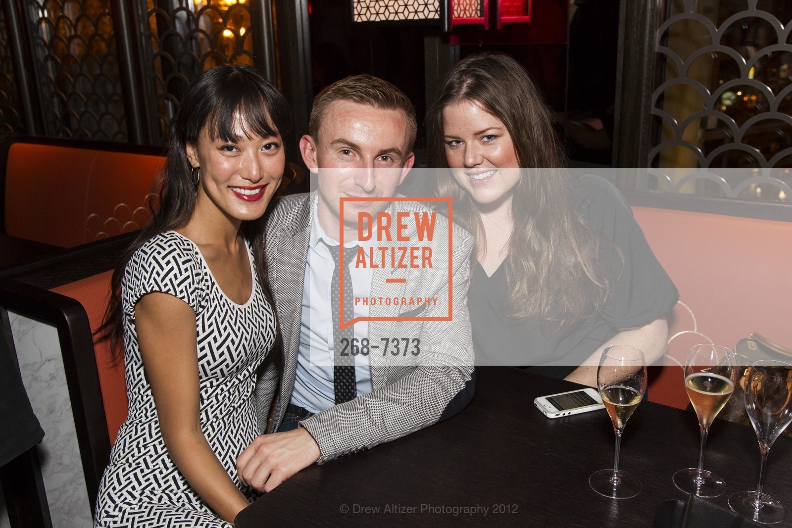 Ashley Ying, Konrad Janus, Katie Patterson, HAKKASAN SAN FRANCISCO Grand Opening Party, US, November 30th, 2012, Photo #268-7373 Ashley Ying, Konrad Janus, Katie Patterson, Photo #268-7373