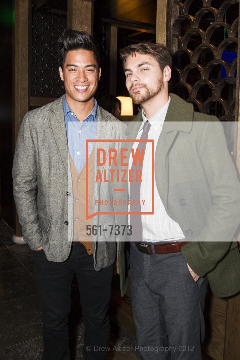 James Valerio, Patrick Miers, HAKKASAN SAN FRANCISCO Grand Opening Party, US, November 30th, 2012, Photo #561-7373 James Valerio, Patrick Miers, Photo #561-7373