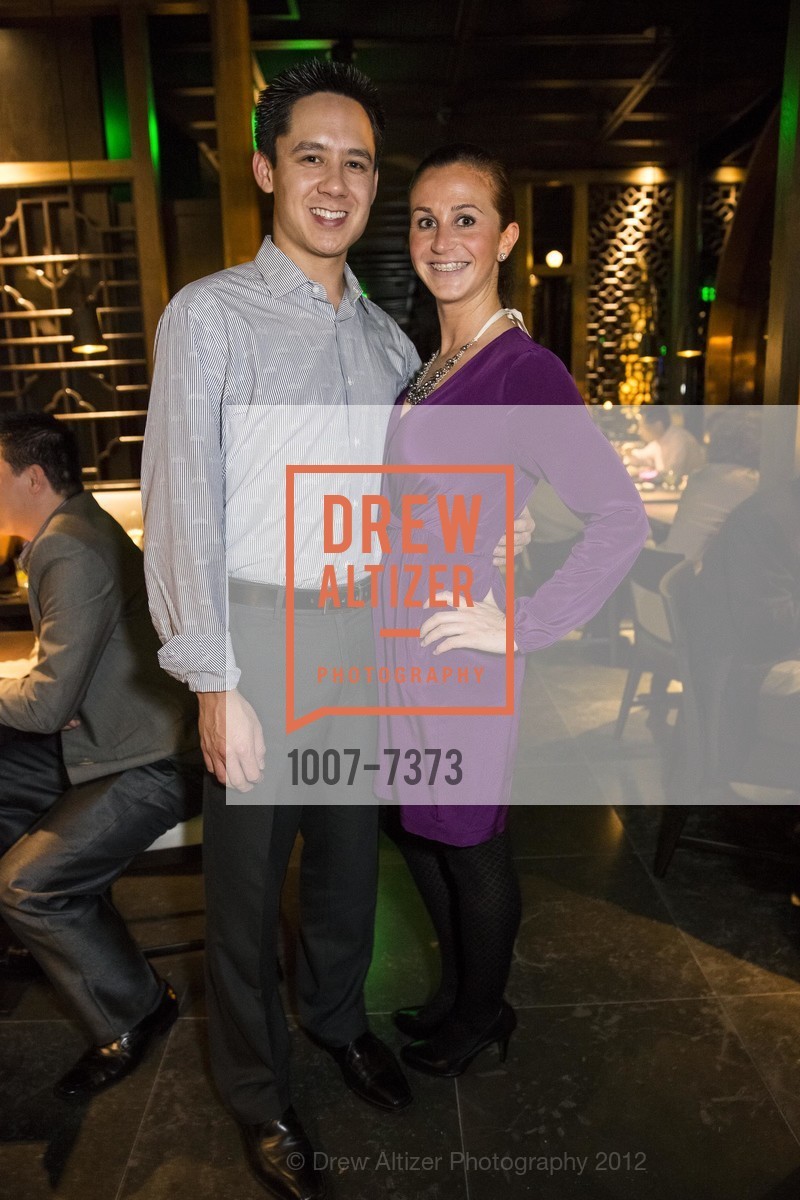 Jason Enriquez, Courtney Furia, HAKKASAN SAN FRANCISCO Grand Opening Party, US, November 30th, 2012, Photo #1007-7373 Jason Enriquez, Courtney Furia, Photo #1007-7373