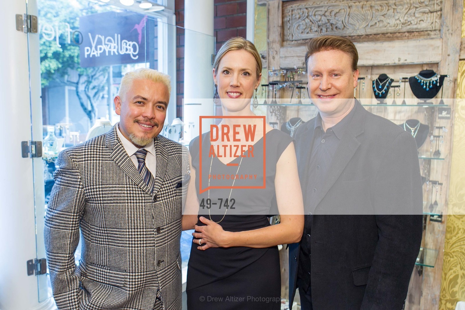 Victor Vargas, Nikki Ryan, Doug Waggener, LUXETIGERS & GALLERY OF JEWELS Benefit for Dress for Success, US, May 21st, 2015,Drew Altizer, Drew Altizer Photography, full-service agency, private events, San Francisco photographer, photographer california
