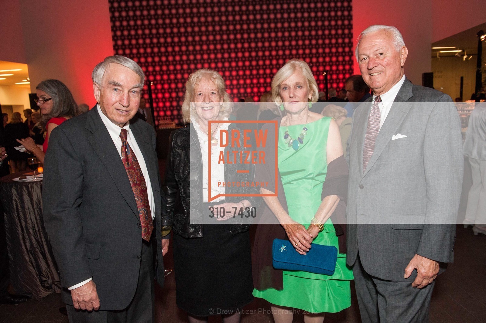Alec Merriam, Gail Merriam, Judy Wilbur, Dick Otter, William S. Paley Collection: A Taste for Modernism Donor Opening Reception, de Young Museum. 50 Hagiwara Tea Garden Drive, September 13th, 2012, Photo #310-7430 Alec Merriam, Gail Merriam, Judy Wilbur, Dick Otter, Photo #310-7430
