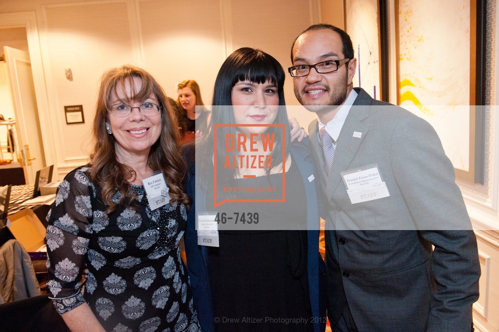 Rita Fabrizio, Victoria Solorzano, Daniel Frias-Vidal, OnLok's 40th Anniversary Banquet, US, May 11th, 2012, Photo #46-7439 Rita Fabrizio, Victoria Solorzano, Daniel Frias-Vidal, Photo #46-7439