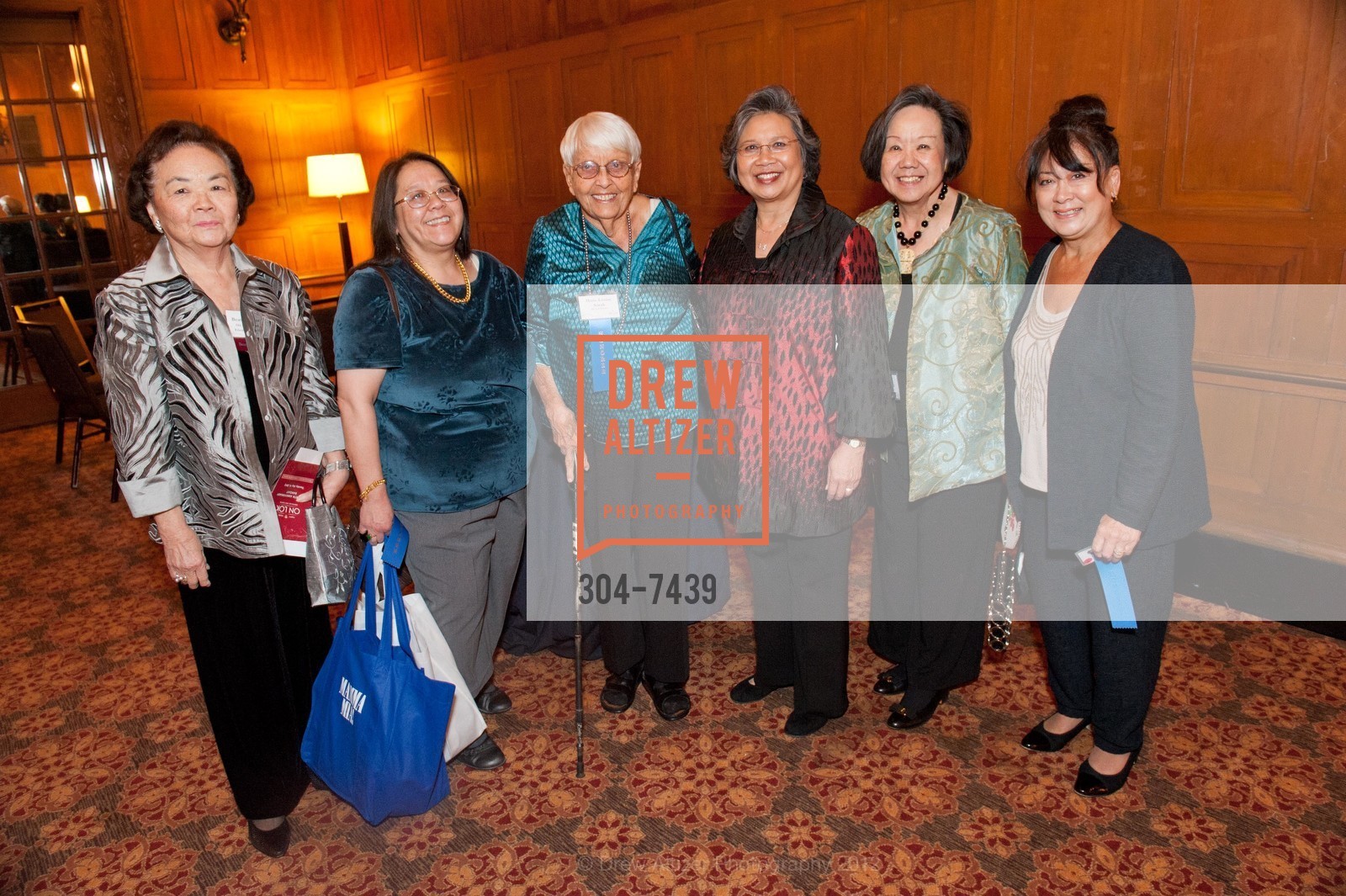 Bea Wong, Kathy Gee, Marie-Louise Ansak, Jennie Chin Hansen, Eileen Tong, Dineen Leong Roy, Photo #304-7439