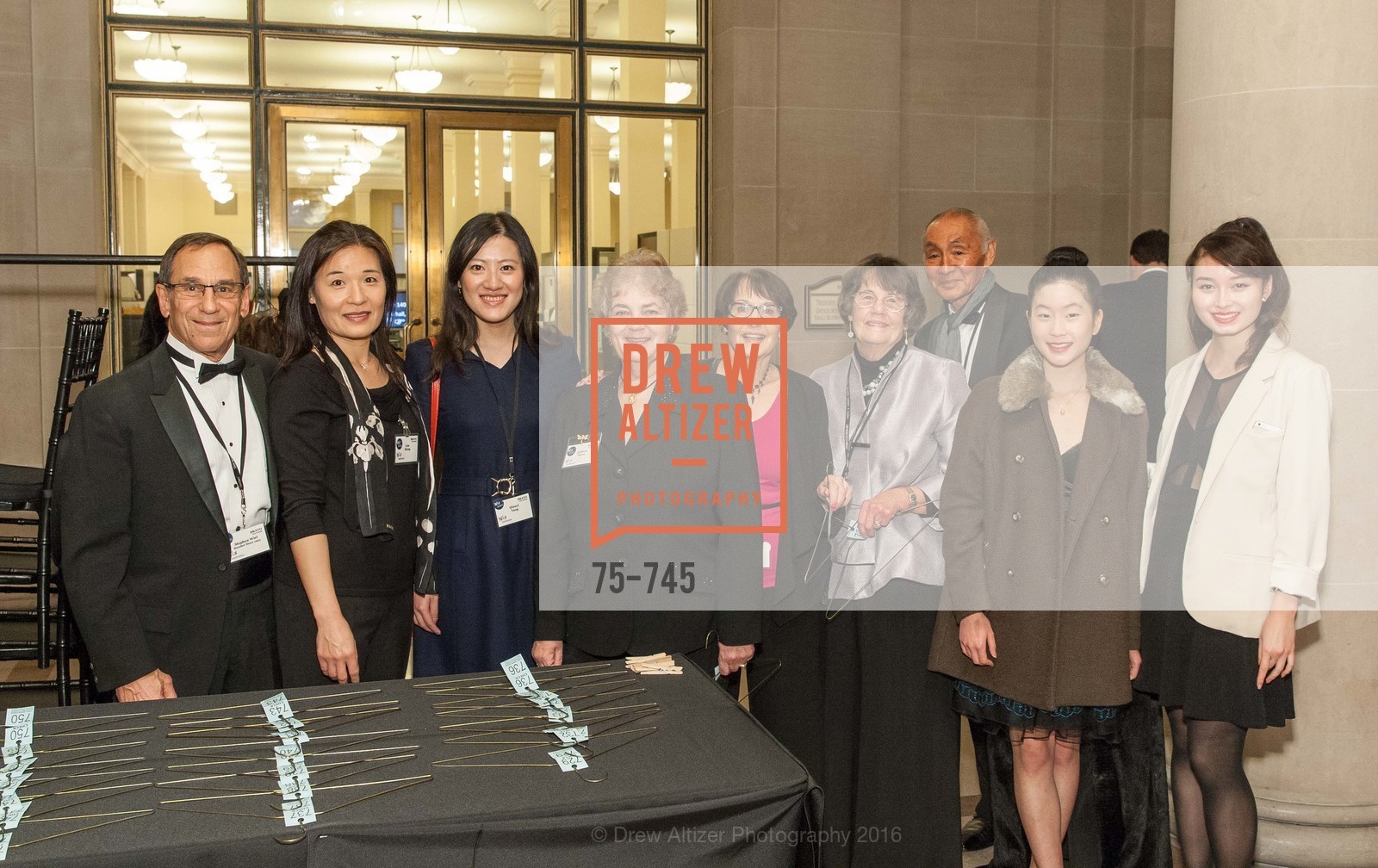 Steve Wiel, Lisa Zhong, JE Yeng, Johanna Payne, Karen Wiel, Patricia Nelson, Kiyoshi, Michelle Lie, June Tigan, San Francisco Ballet 2016 Opening Night Gala Part 2, San Francisco City Hall, January 21st, 2016, Photo #75-745 Steve Wiel, Lisa Zhong, JE Yeng, Johanna Payne, Karen Wiel, Patricia Nelson, Kiyoshi, Michelle Lie, June Tigan, Photo #75-745