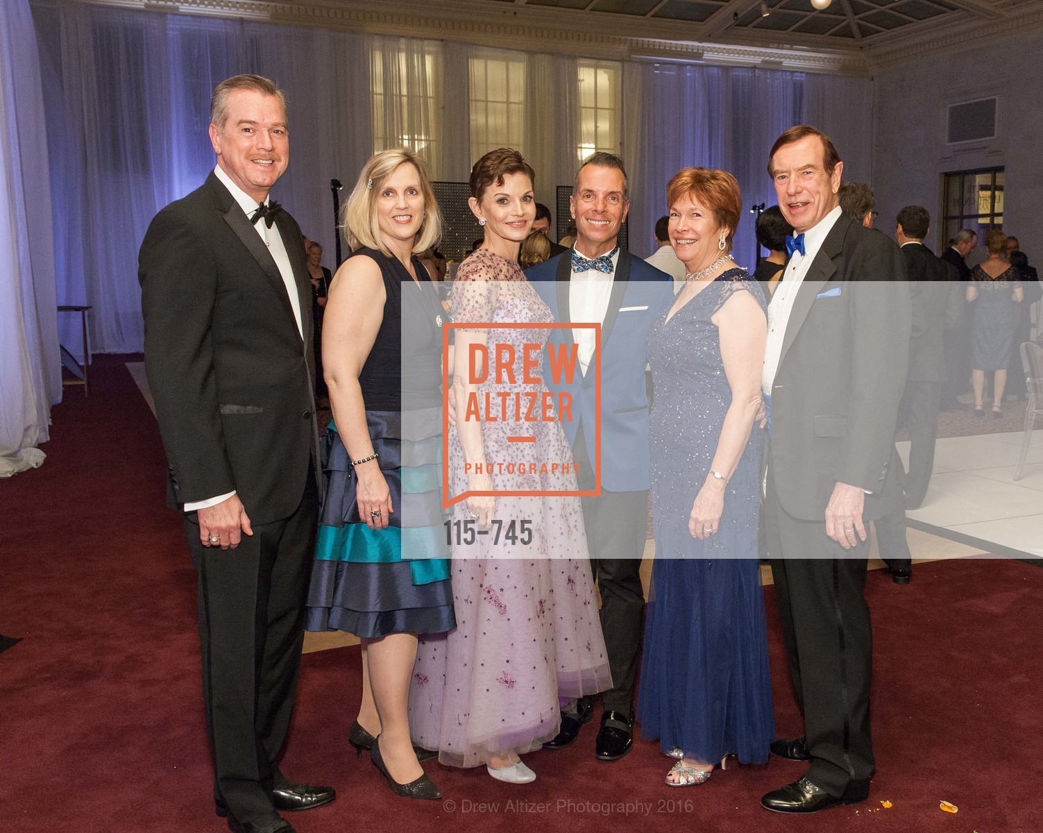 Randy Reynoso, Stacy Cullison, Denise Littlefield Sobel, Roman Gronkowski, Janet Littlefield, Bill Coggshall, San Francisco Ballet 2016 Opening Night Gala Part 2, San Francisco City Hall, January 21st, 2016, Photo #115-745 Randy Reynoso, Stacy Cullison, Denise Littlefield Sobel, Roman Gronkowski, Janet Littlefield, Bill Coggshall, Photo #115-745