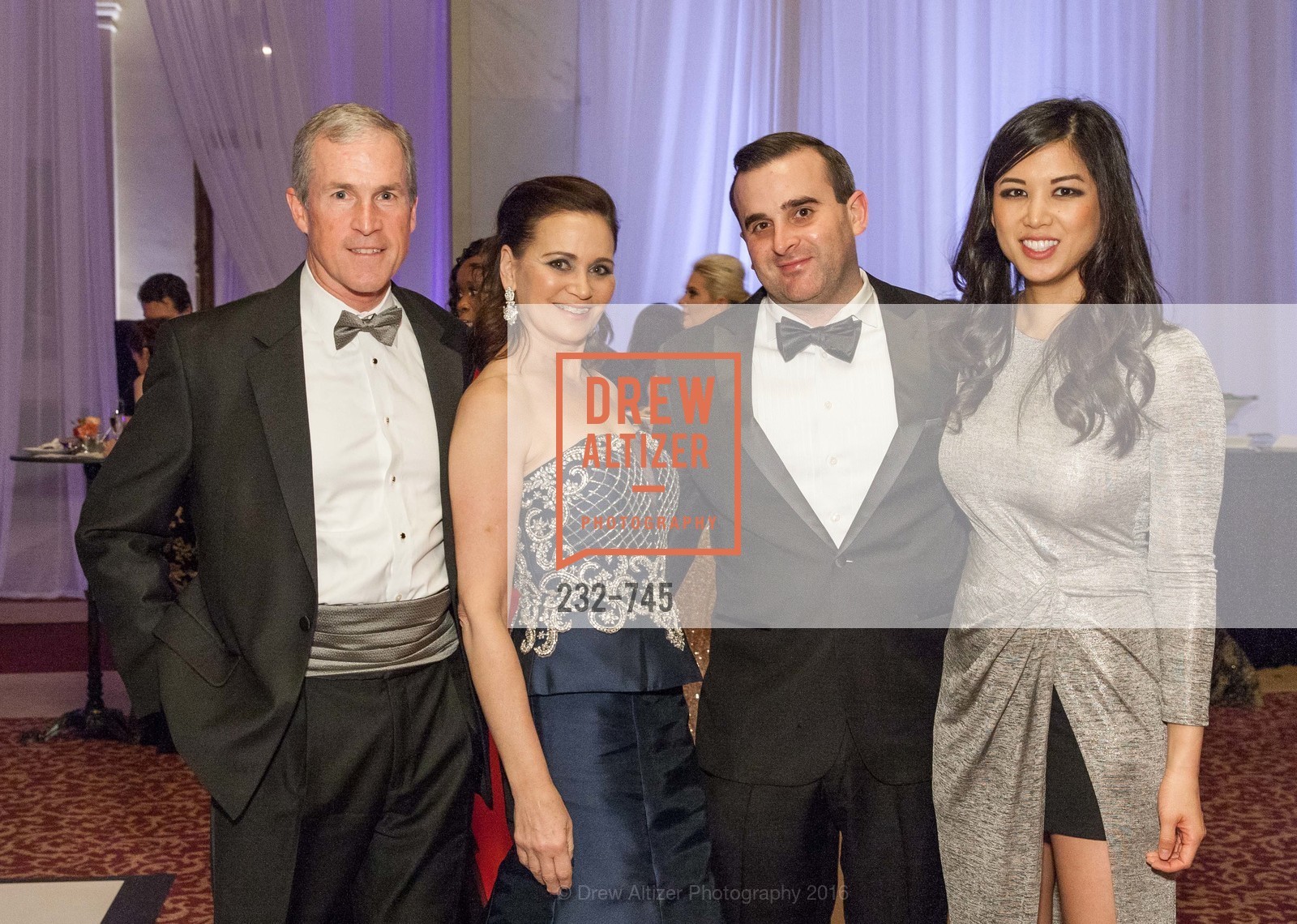 Kurt Burkhard, Jane Burkhard, Aaron Aiken, Emily Hu, San Francisco Ballet 2016 Opening Night Gala Part 2, San Francisco City Hall, January 21st, 2016,Drew Altizer, Drew Altizer Photography, full-service event agency, private events, San Francisco photographer, photographer California