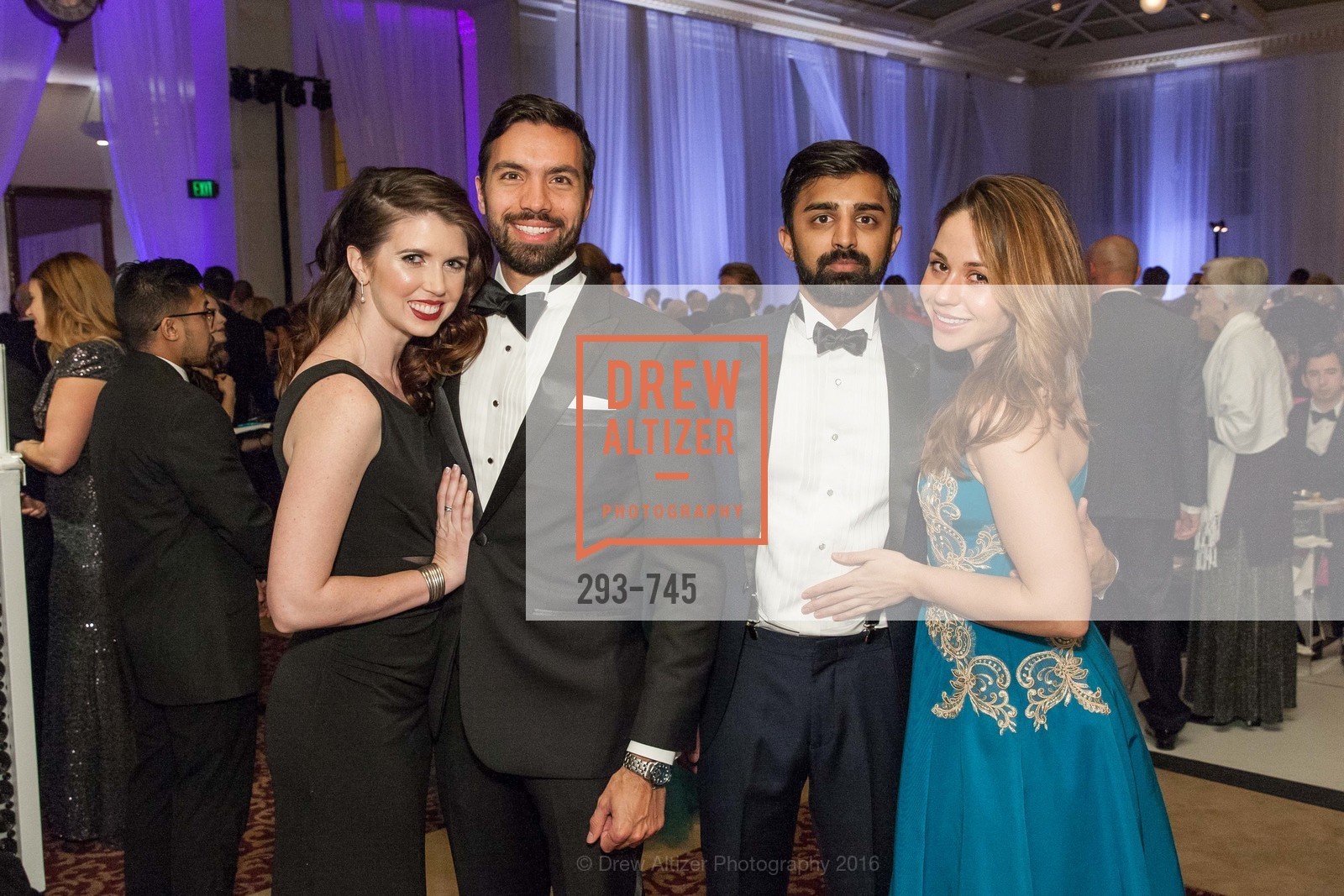 Kelly Williams, Olivier Courtemanche, Rishi Dixit, Elizabeth Chabot, San Francisco Ballet 2016 Opening Night Gala Part 2, San Francisco City Hall, January 21st, 2016, Photo #293-745 Kelly Williams, Olivier Courtemanche, Rishi Dixit, Elizabeth Chabot, Photo #293-745