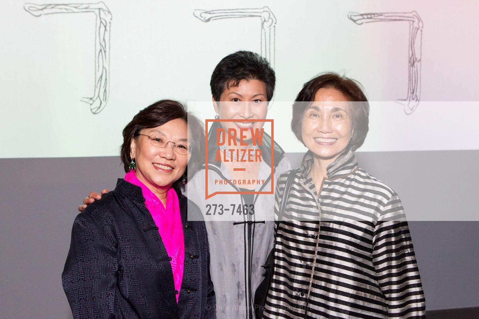 Virginia Foo, Linda Lei, Jane Chang Tom, Calligraphy Dinner at ASIAN ART MUSEUM, Asian Art Museum. 200 Larkin Street, October 3rd, 2012, Photo #273-7463 Virginia Foo, Linda Lei, Jane Chang Tom, Photo #273-7463