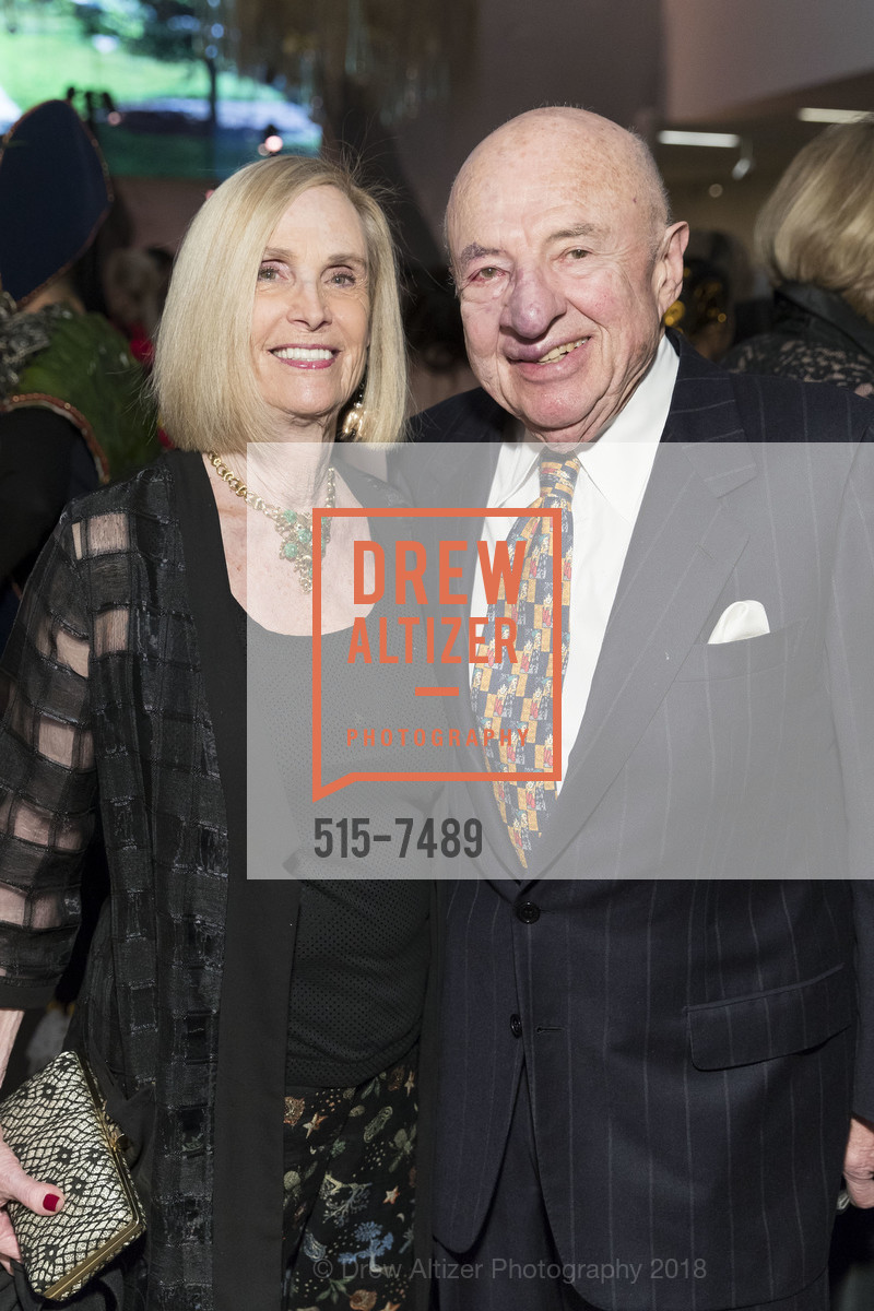Rochelle Procter, Fred Levinson, Bouquets to Art Gala 2018, de Young Museum. 50 Hagiwara Tea Garden Drive, San Francisco, CA 94118, March 12th, 2018, Photo #515-7489 Rochelle Procter, Fred Levinson, Photo #515-7489