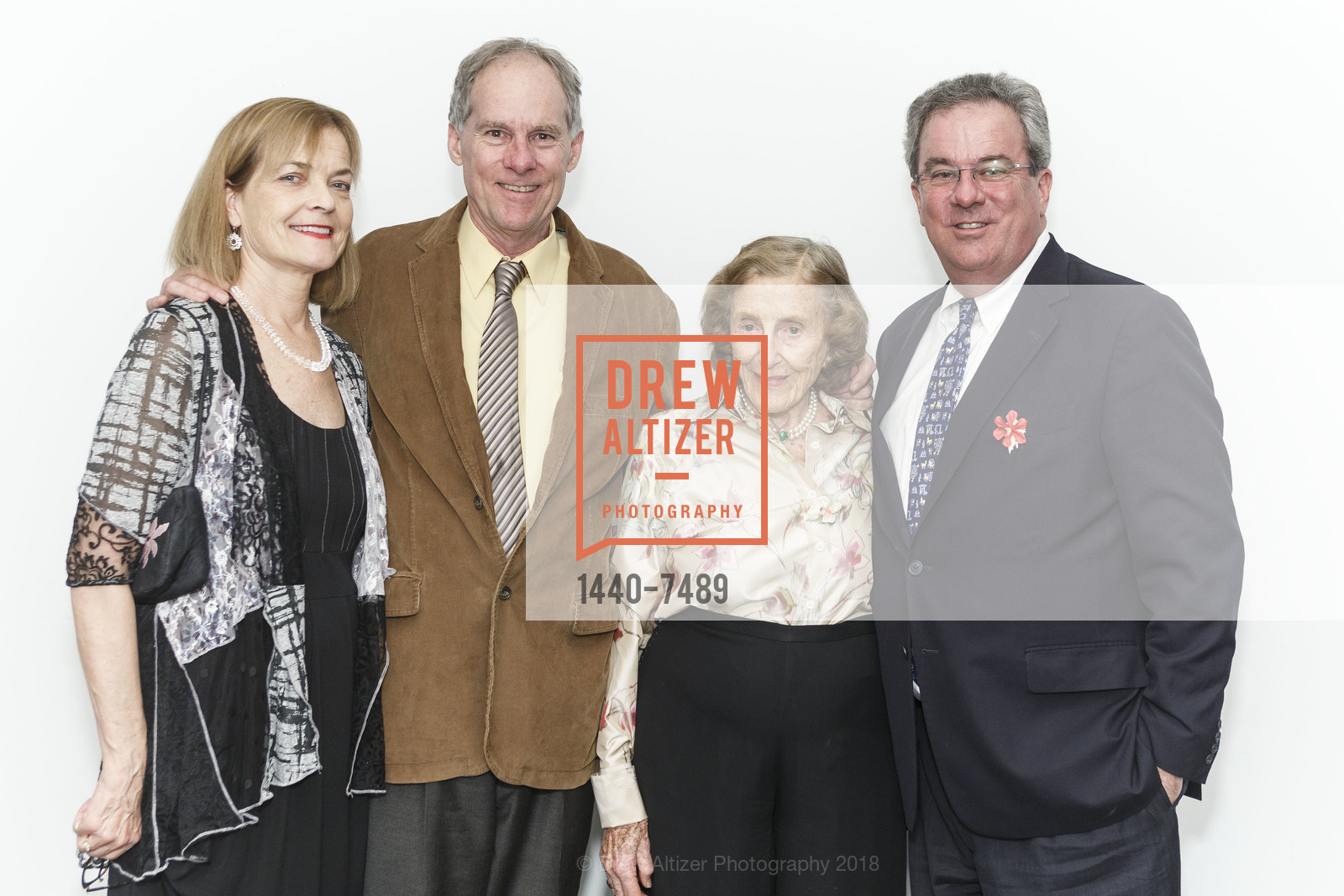 Brett McWilliams, Kevin McWilliams, Anne McWilliams, Keith McWilliams, Bouquets to Art Gala 2018, de Young Museum. 50 Hagiwara Tea Garden Drive, San Francisco, CA 94118, March 12th, 2018, Photo #1440-7489 Brett McWilliams, Kevin McWilliams, Anne McWilliams, Keith McWilliams, Photo #1440-7489